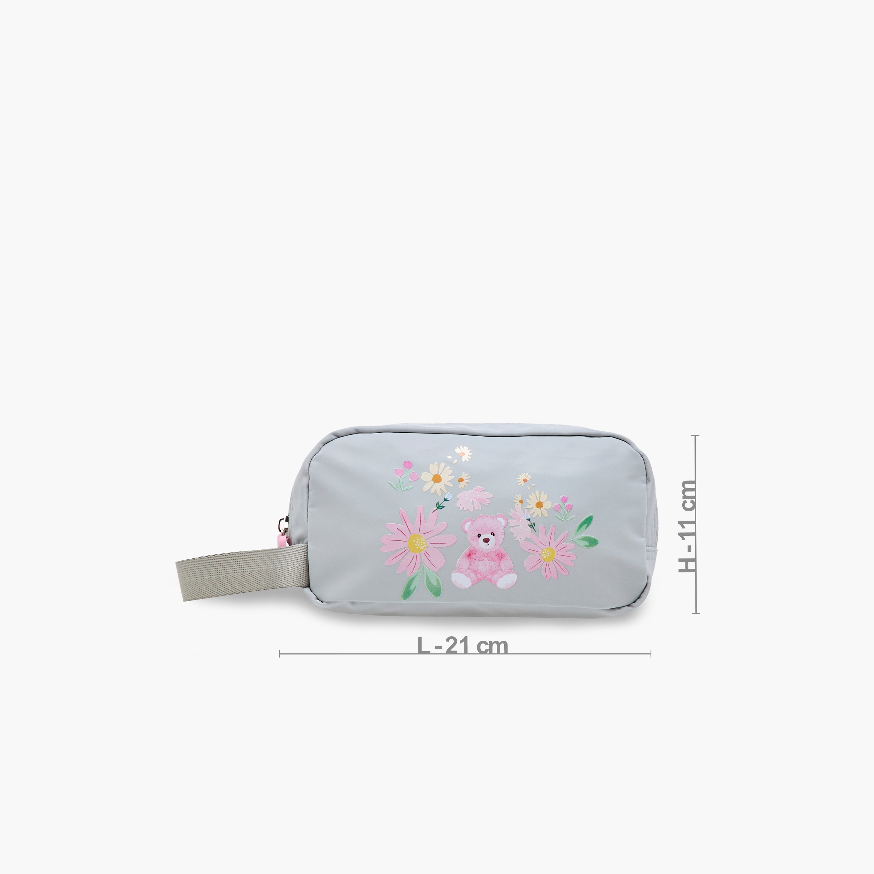 Juniors Bear Print Pencil Pouch with Zip Closure-school-stationery-pencilcases-image-2