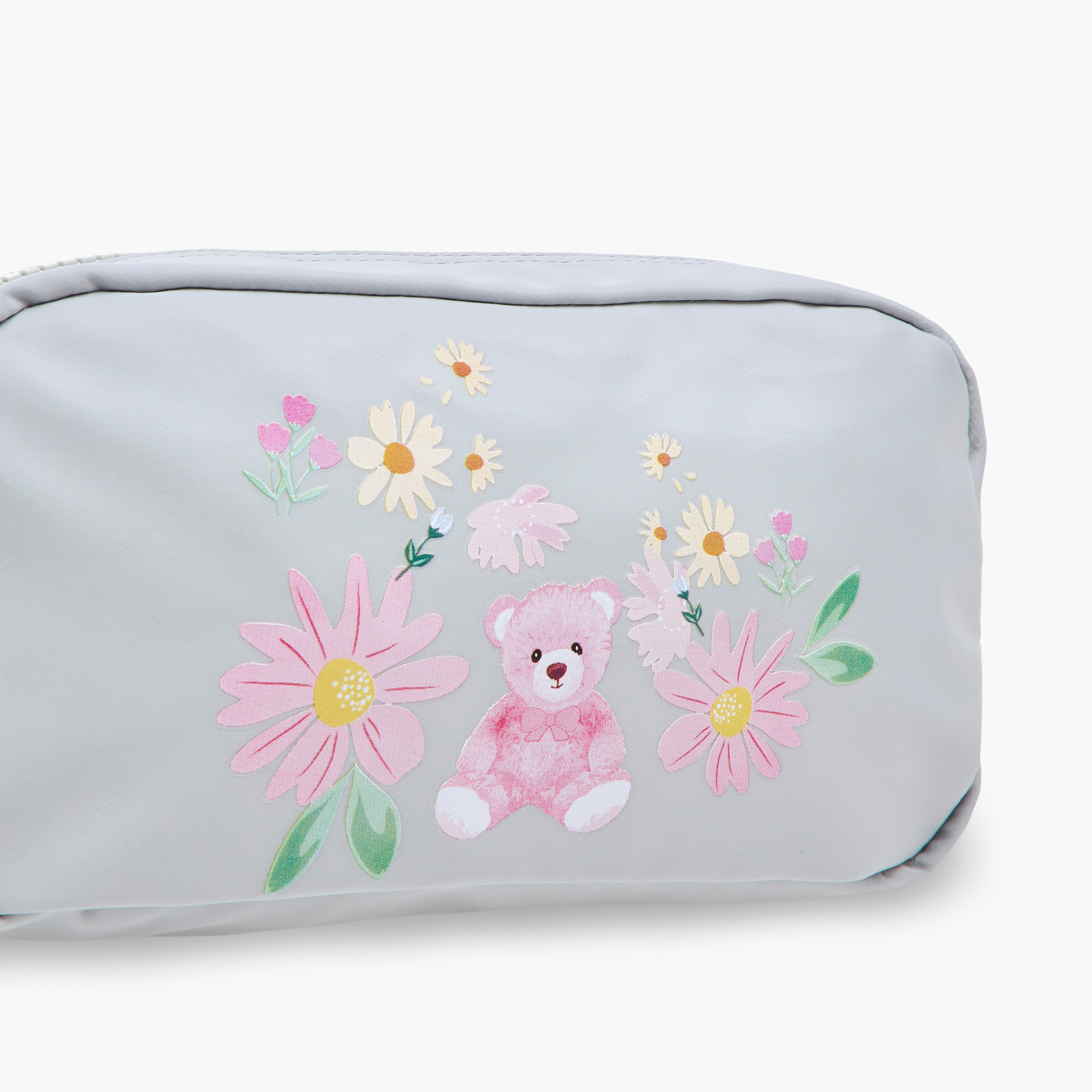 Juniors Bear Print Pencil Pouch with Zip Closure-school-stationery-pencilcases-image-5