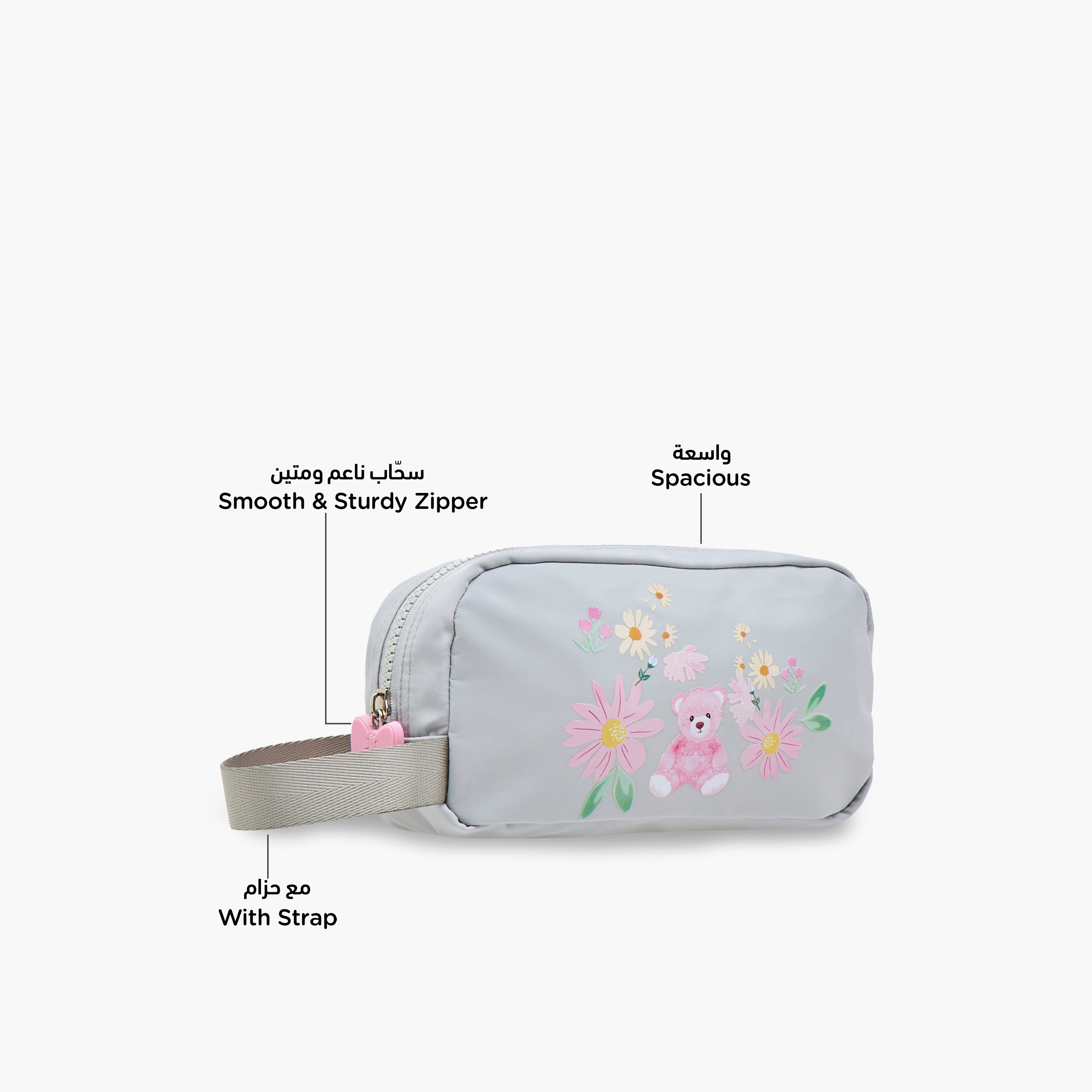 Juniors Bear Print Pencil Pouch with Zip Closure-school-stationery-pencilcases-image-6
