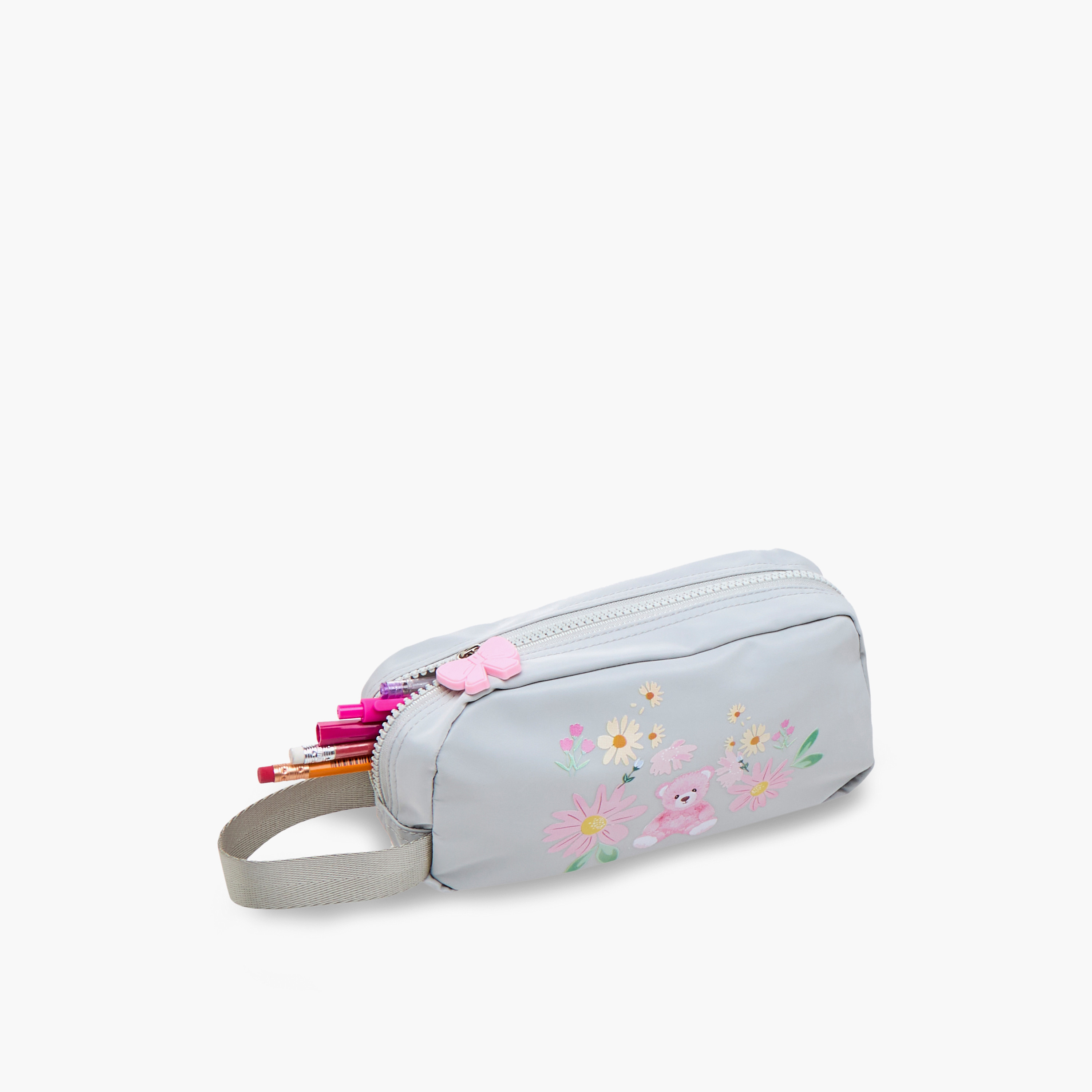 Juniors Bear Print Pencil Pouch with Zip Closure-school-stationery-pencilcases-image-8