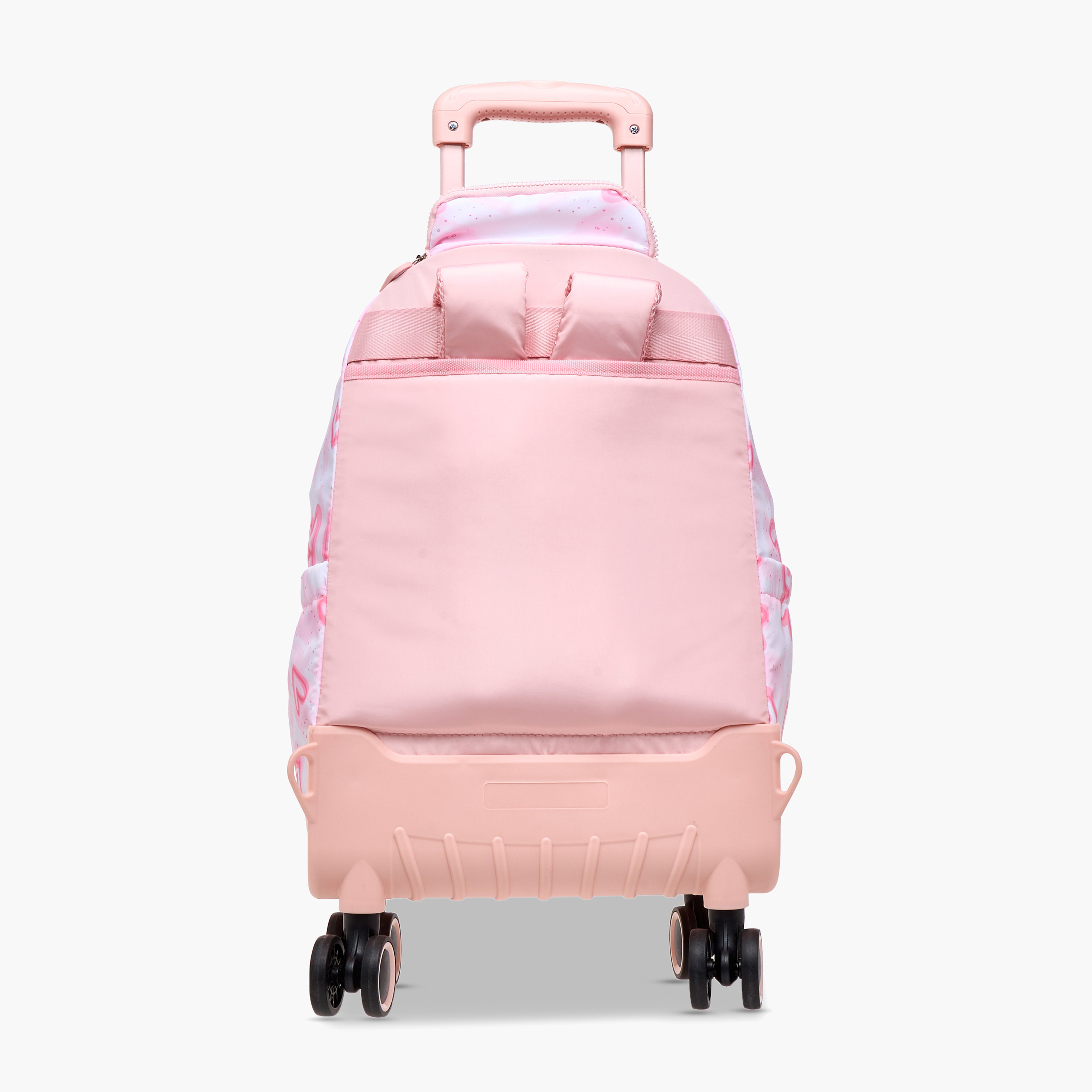 Juniors Heart Print Trolley Backpack with Retractable Handle - 18 inches-school-bagsandbackpacks-trolleybags-image-6