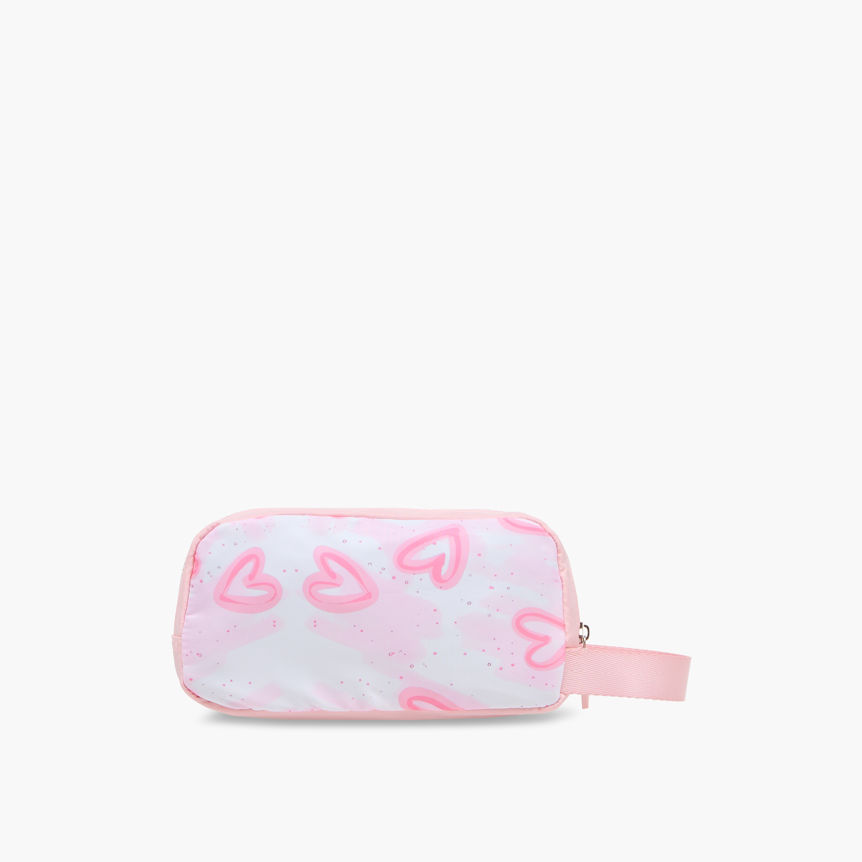 Juniors Heart Print Pencil Pouch with Zip Closure-school-stationery-pencilcases-image-5