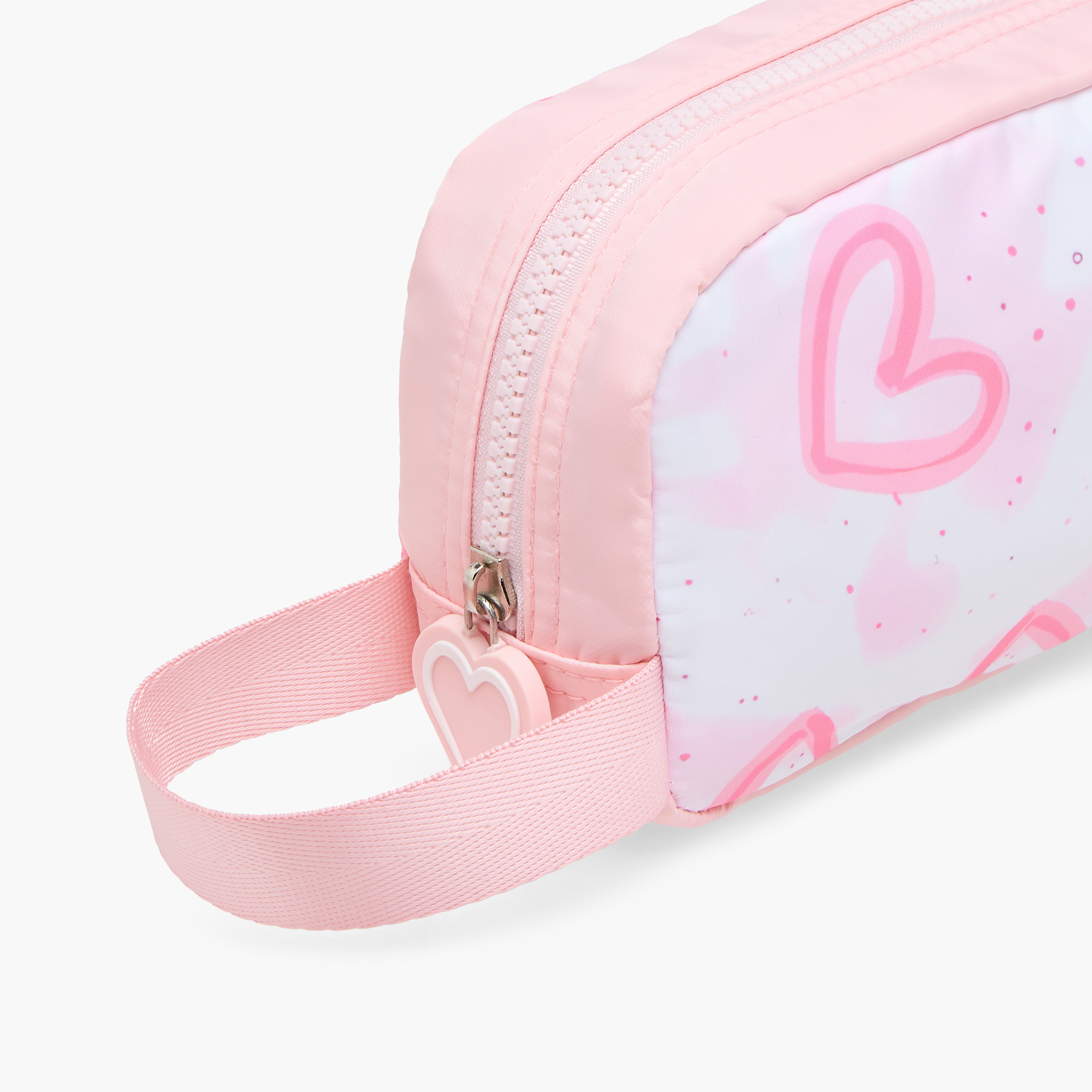 Juniors Heart Print Pencil Pouch with Zip Closure-school-stationery-pencilcases-image-6