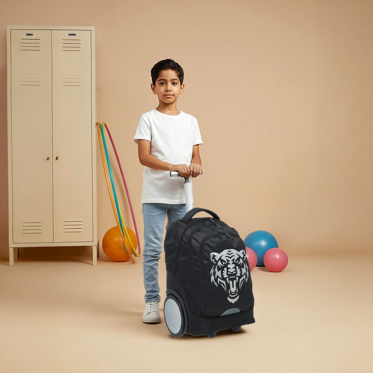 Juniors Animal Print Trolley Bag for Boys 8-13 Years with Laptop Compartment -school-bagsandbackpacks-trolleybags-image-3