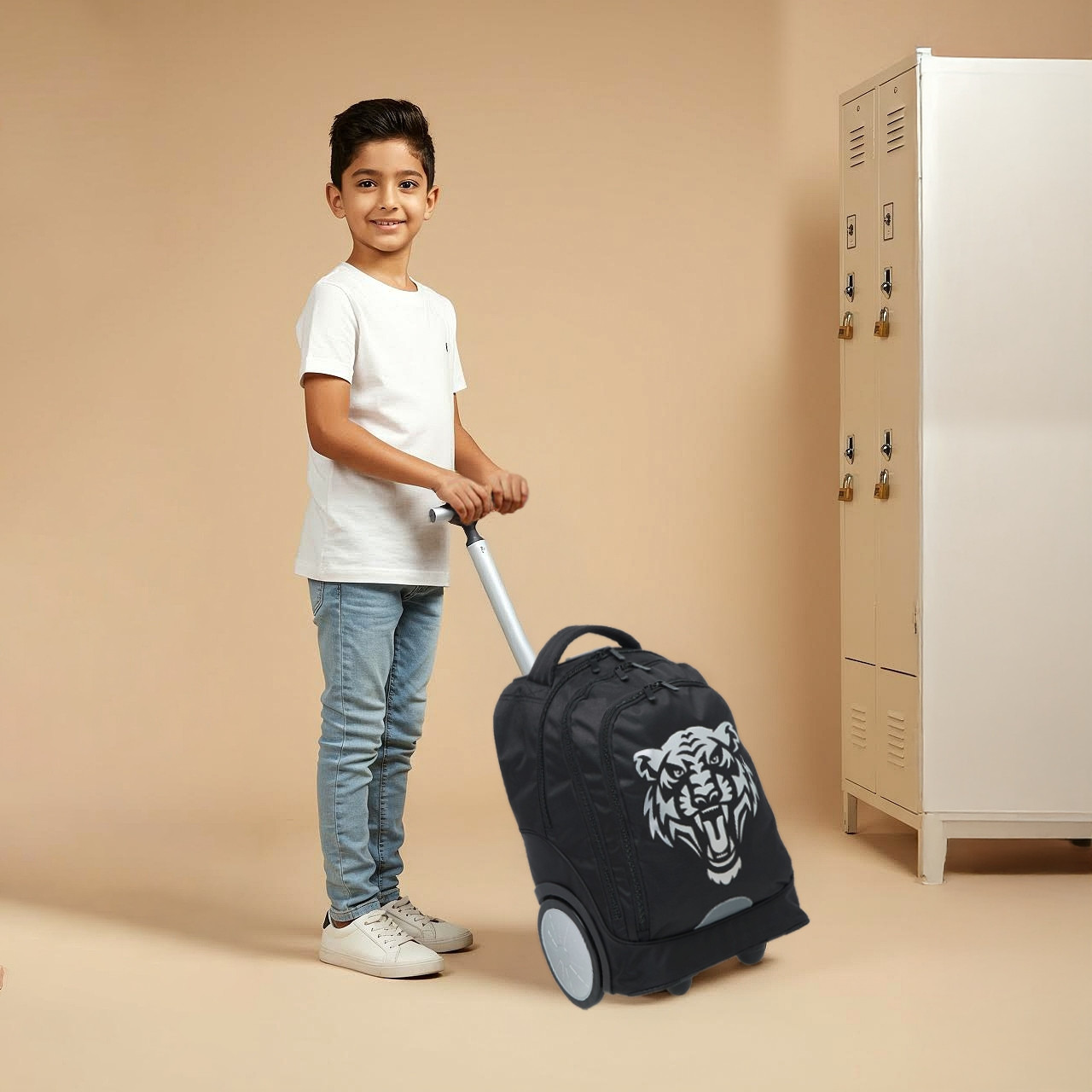 Juniors Animal Print Trolley Bag for Boys 8-13 Years with Laptop Compartment -school-bagsandbackpacks-trolleybags-image-4