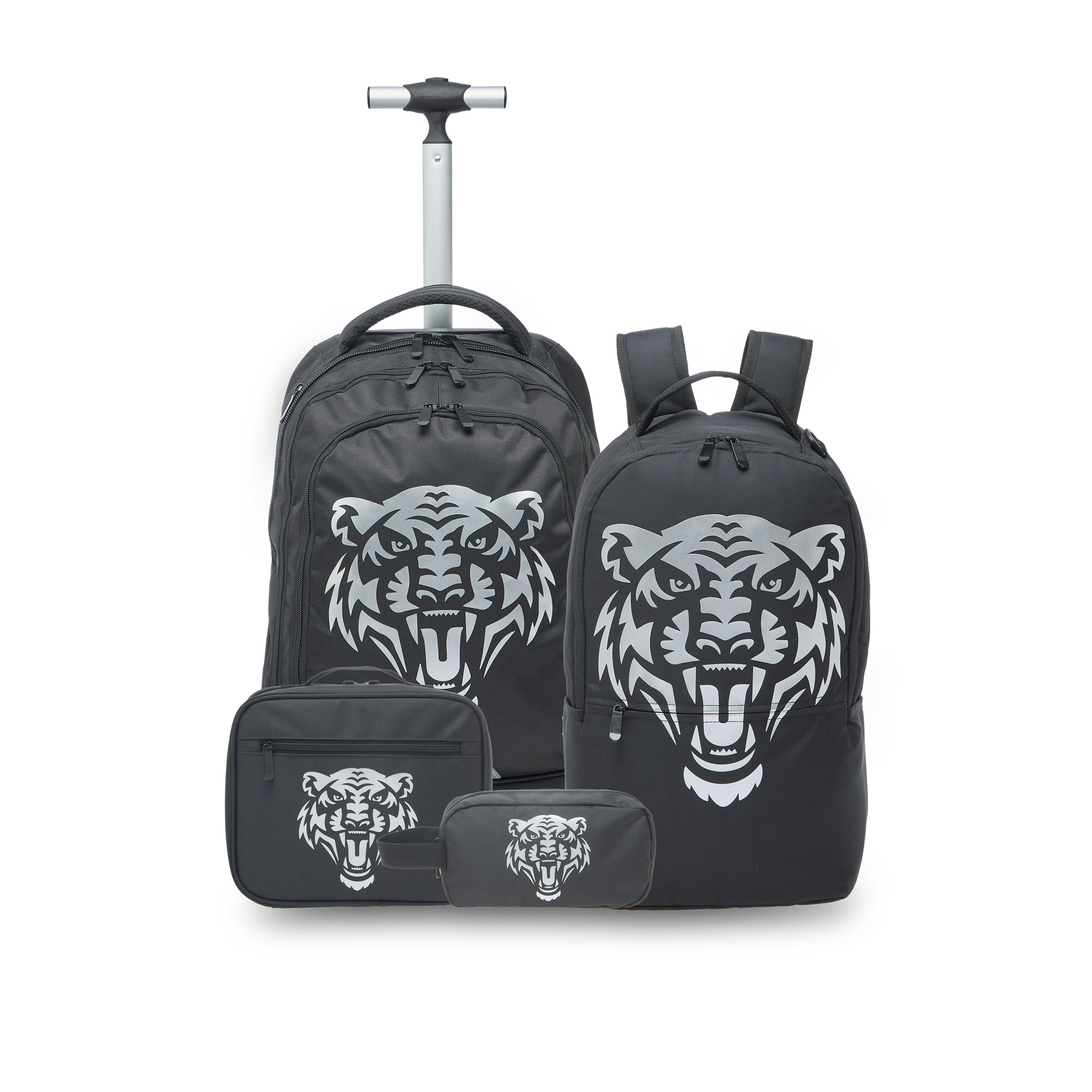 Juniors Tiger Print Backpack with Adjustable Shoulder Straps and Zip Closure - 18 inches-school-bagsandbackpacks-backpacks-image-11