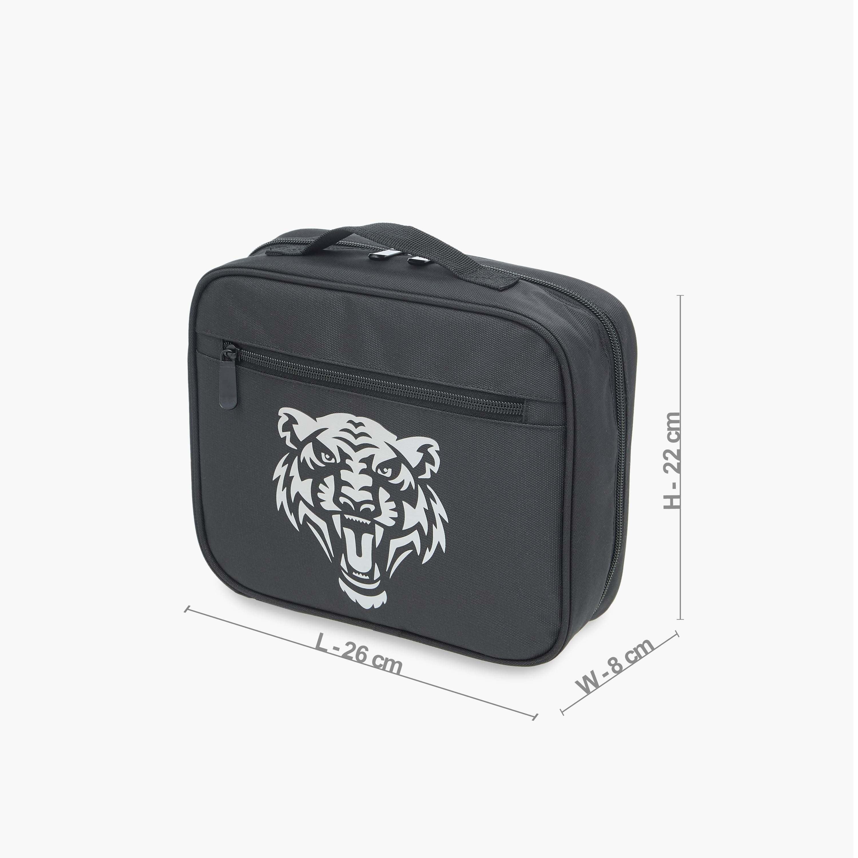 Juniors Tiger Print Lunch Bag with Zip Closure-school-lunchessentials-lunchbags-image-2
