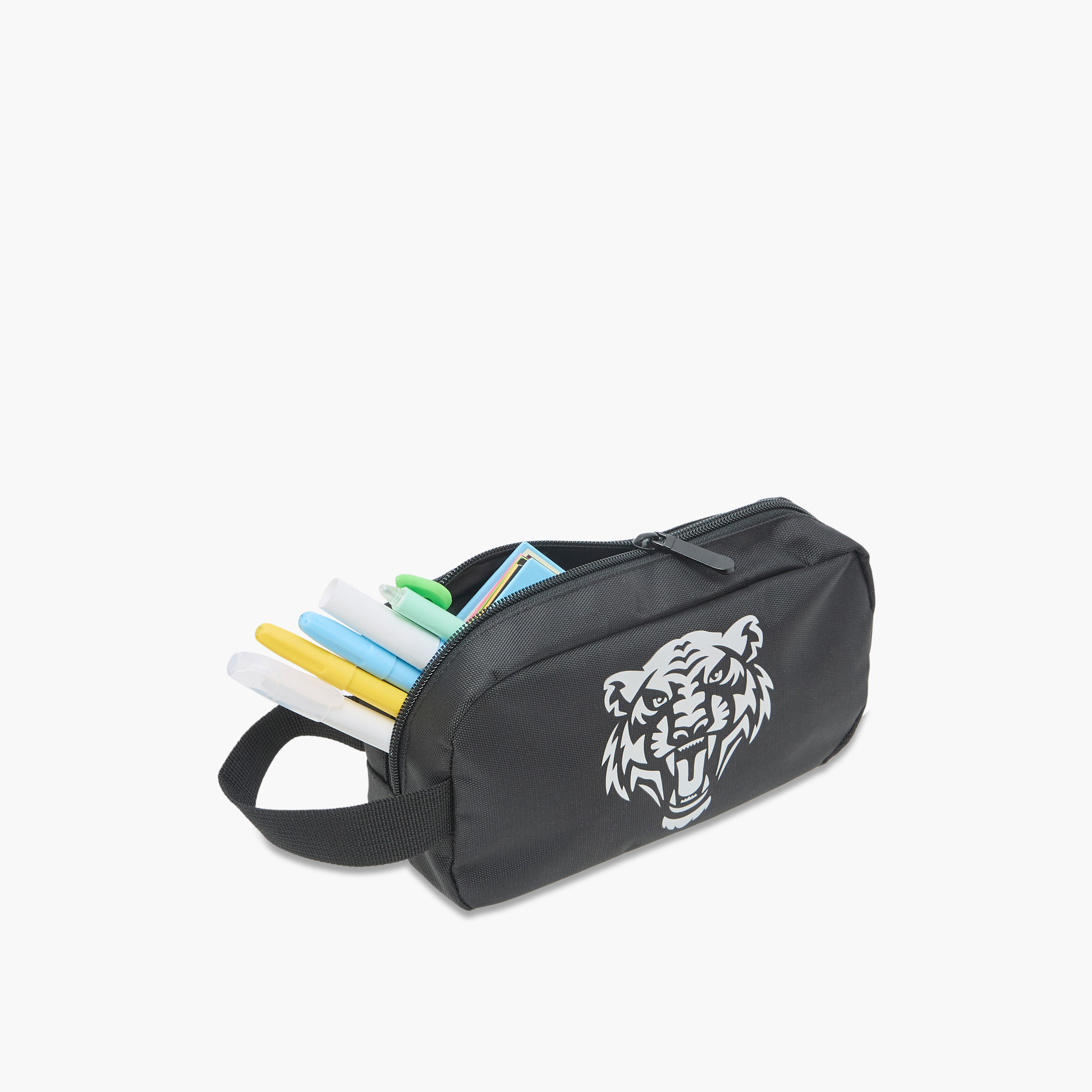 Juniors Tiger Print Pencil Case with Zip Closure-school-stationery-pencilcases-image-7