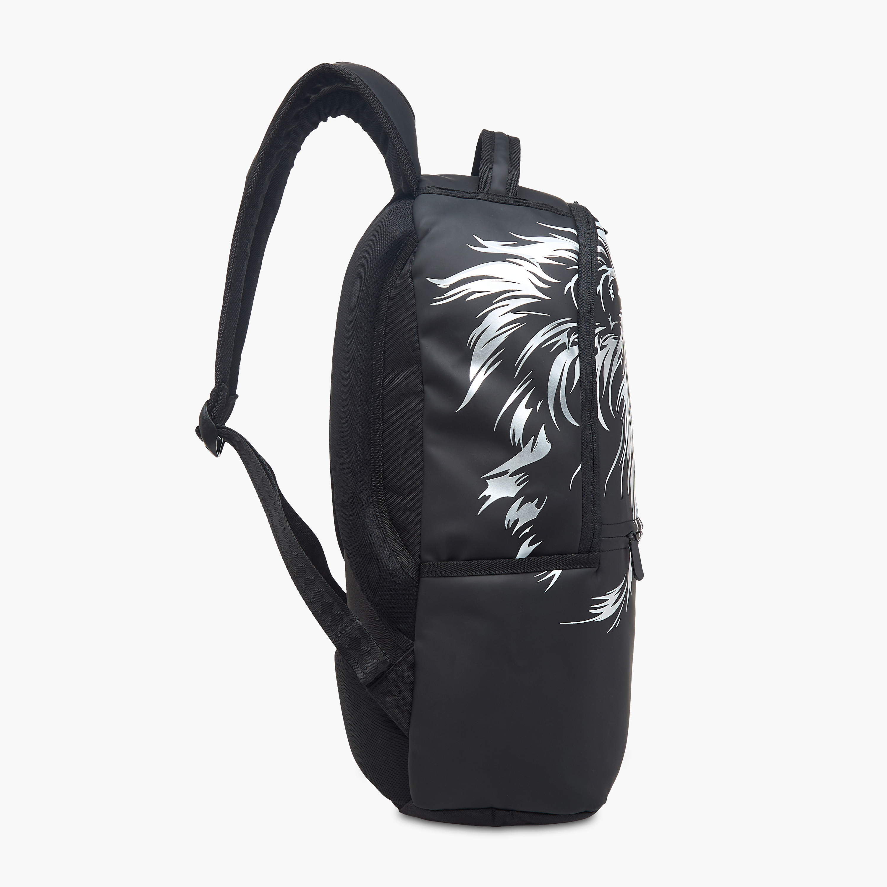 Juniors Lion Print Backpack with Adjustable Shoulder Straps and Zip Closure - 18 inches-school-bagsandbackpacks-backpacks-image-5