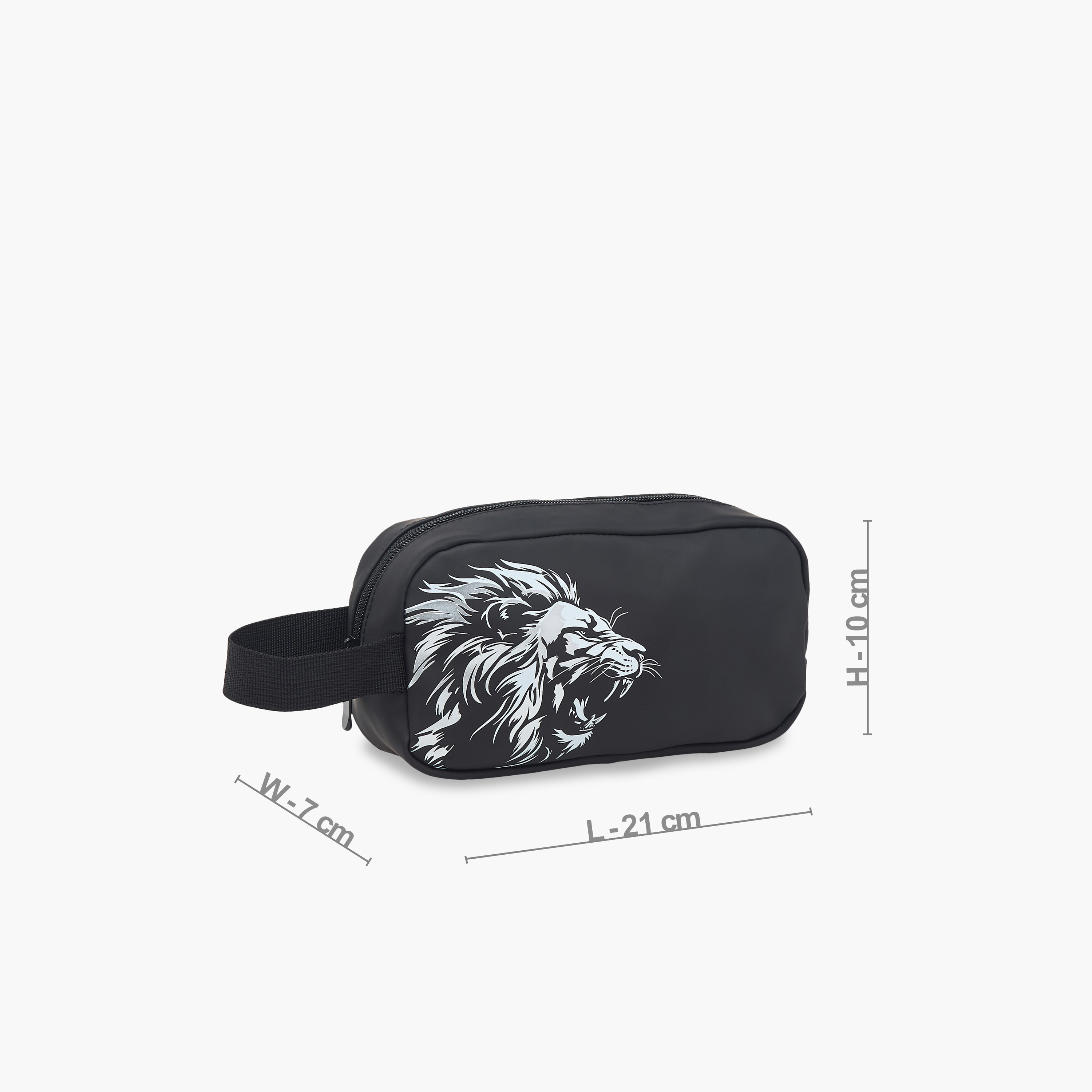 Juniors Lion Print Pencil Pouch with Zip Closure-school-stationery-pencilcases-image-2