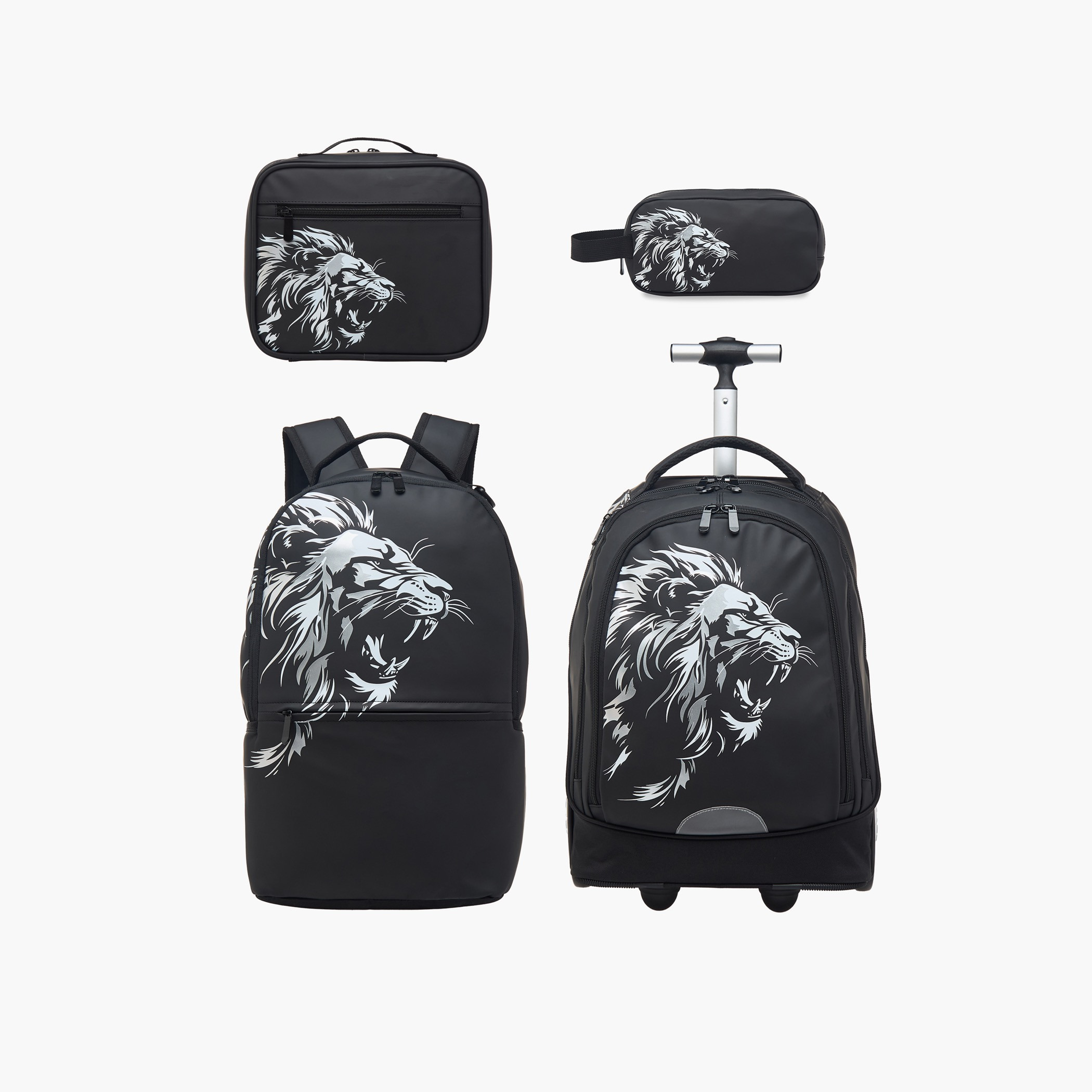 Juniors Lion Print Pencil Pouch with Zip Closure-school-stationery-pencilcases-image-8