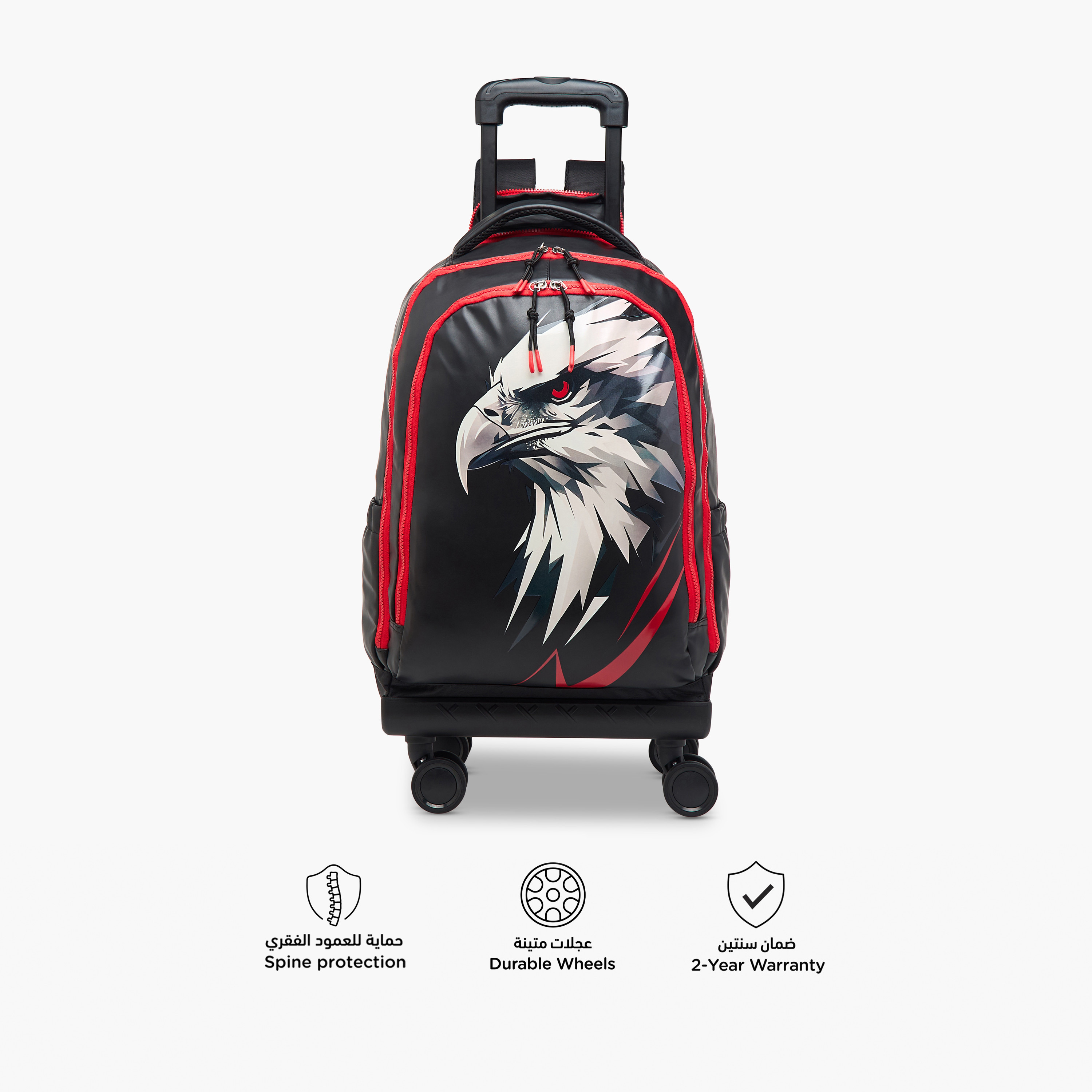 Juniors Eagle Trolley Bag for Boys 8-13 Years with Adjustable Strap-school-bagsandbackpacks-trolleybags-image-7