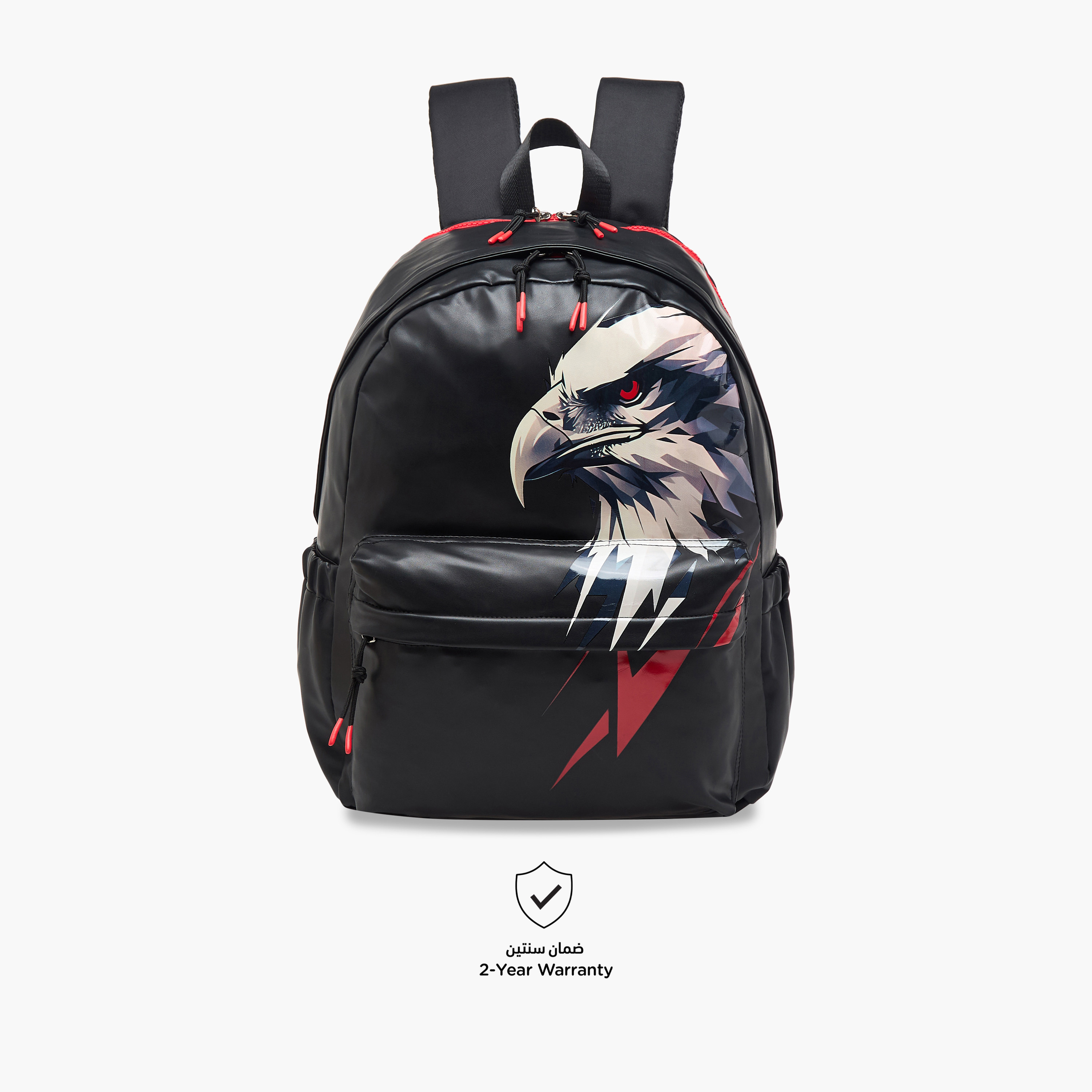 Juniors Eagle Print Backpack with Adjustable Straps and Zip Closure - 17 inches-school-bagsandbackpacks-backpacks-image-6