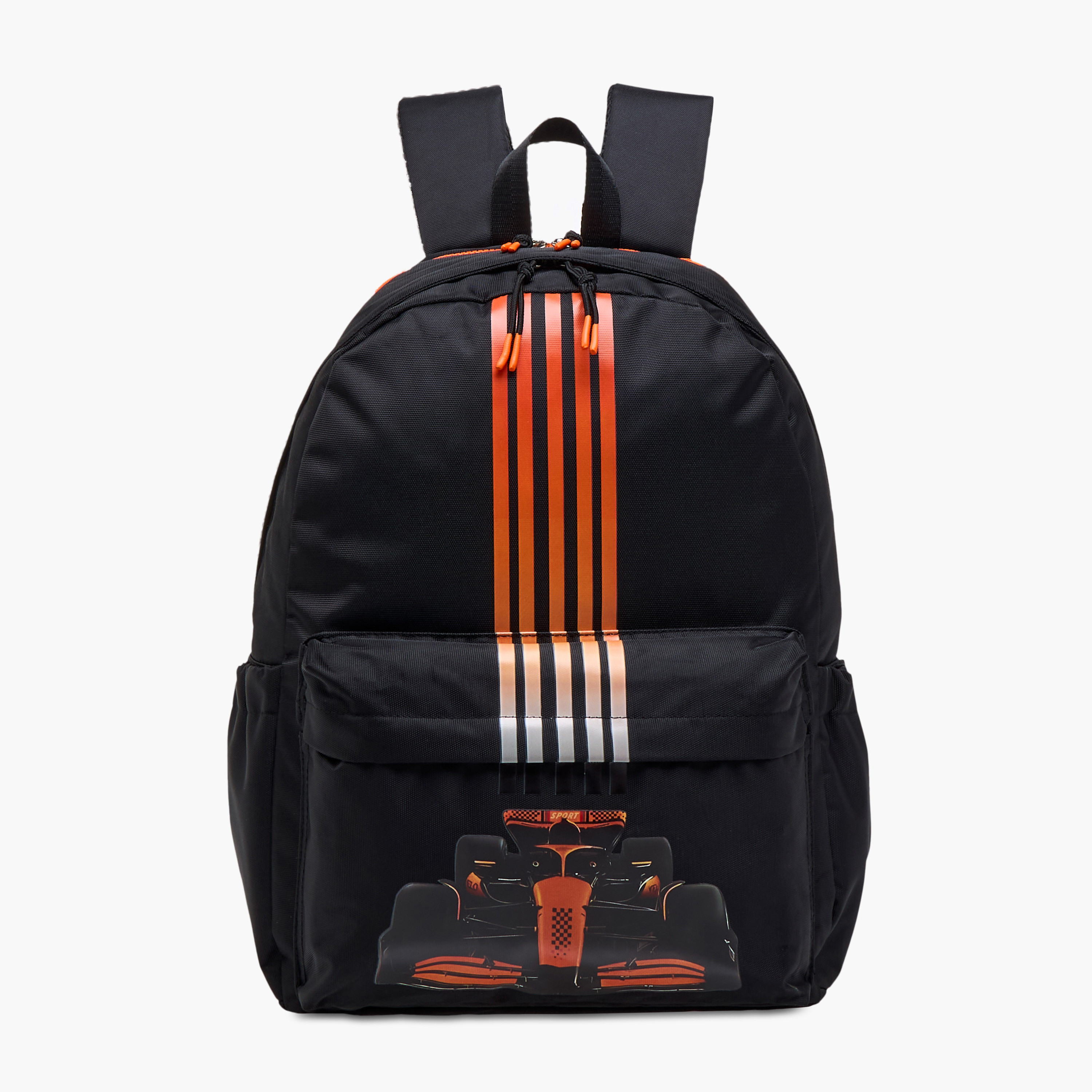 Juniors Car Print Backpack with Adjustable Shoulder Straps and Zip Closure - 18 inches-school-bagsandbackpacks-backpacks-image-1
