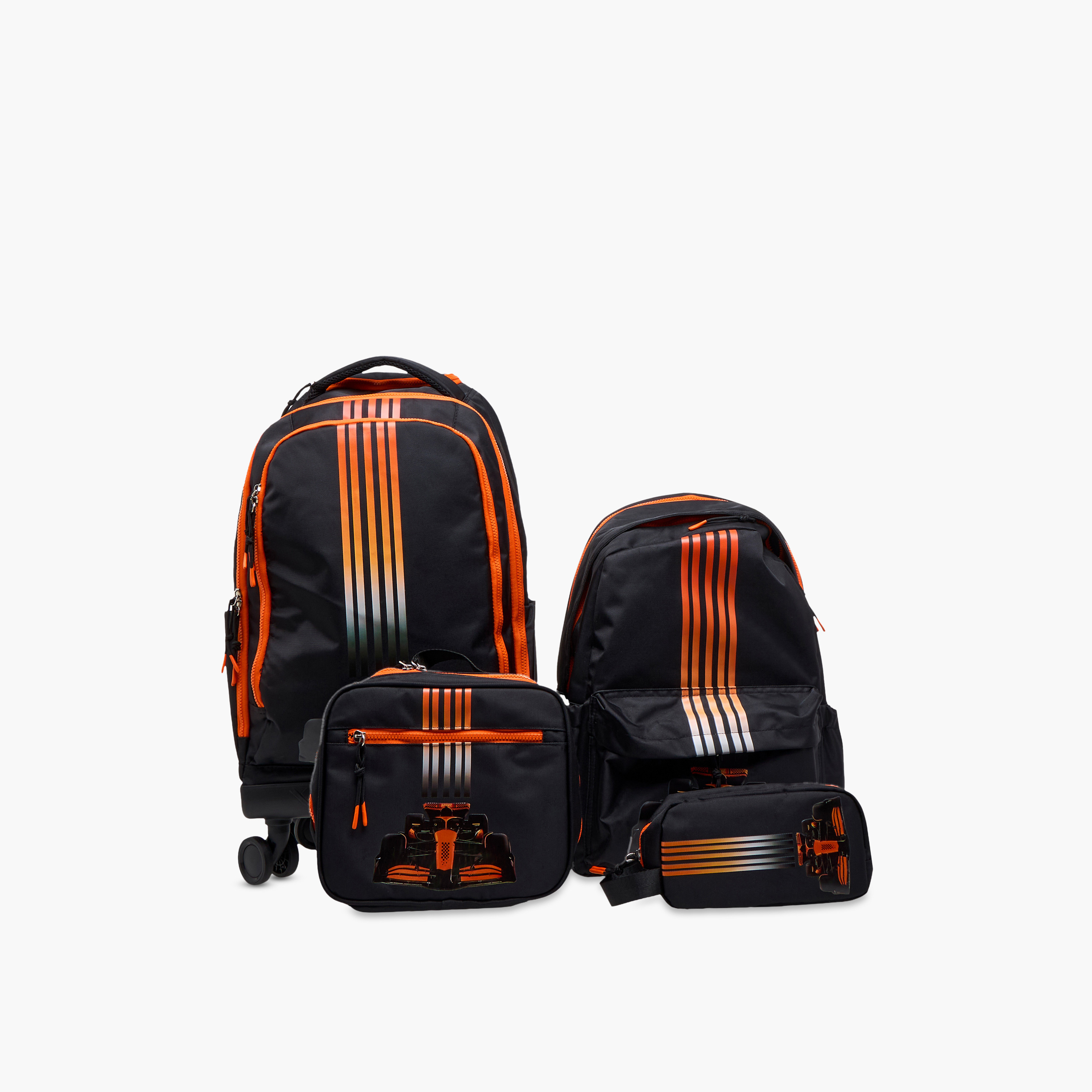 Juniors Car Print Backpack with Adjustable Shoulder Straps and Zip Closure - 18 inches-school-bagsandbackpacks-backpacks-image-5