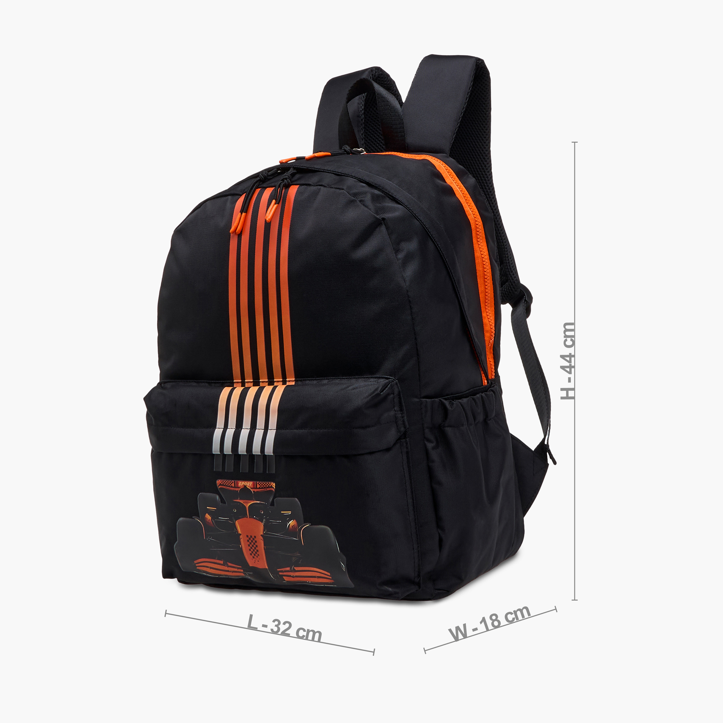 Juniors Car Print Backpack with Adjustable Shoulder Straps and Zip Closure - 18 inches-school-bagsandbackpacks-backpacks-image-6
