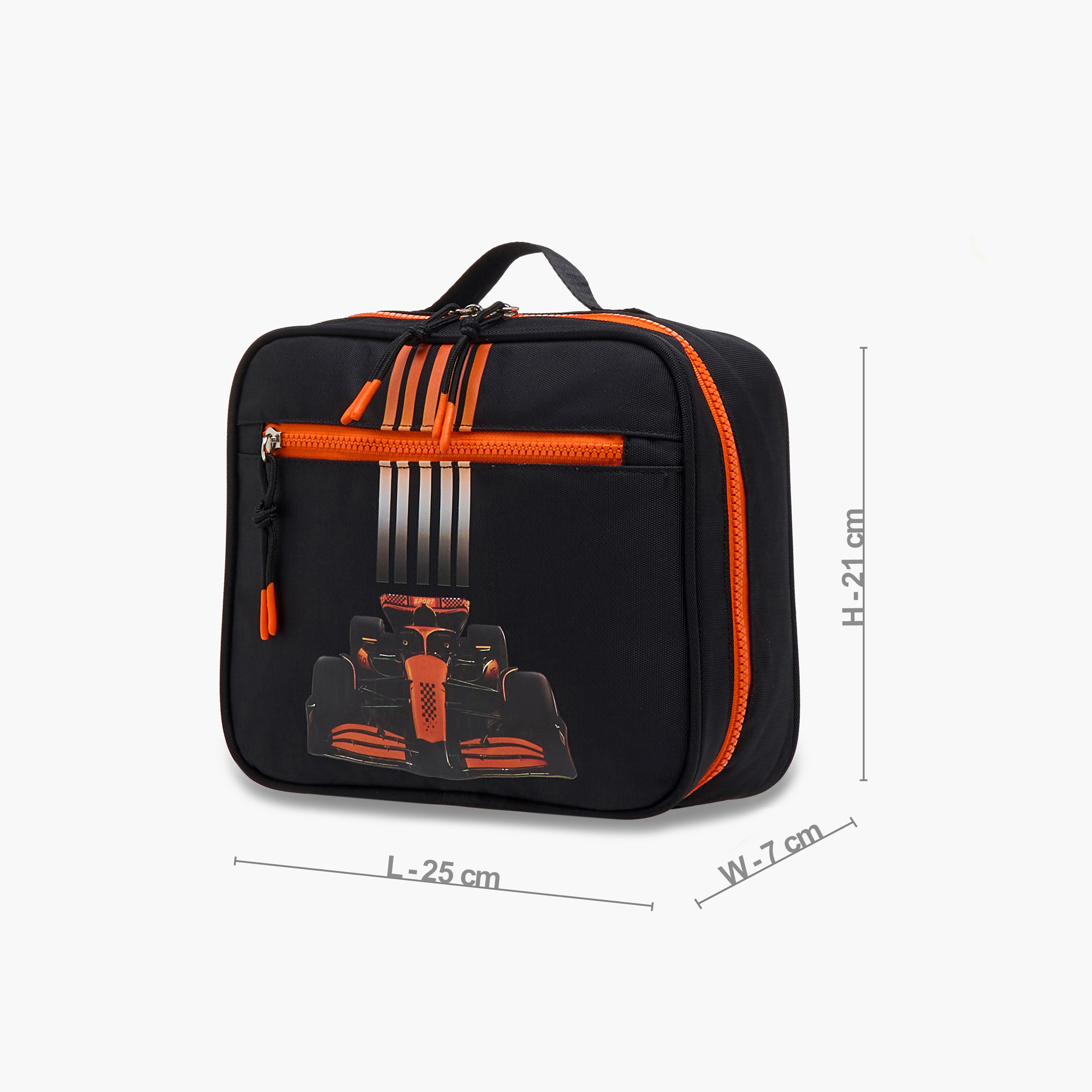 Juniors Cars Print Lunch Bag with Zip Closure-school-lunchessentials-lunchbags-image-3