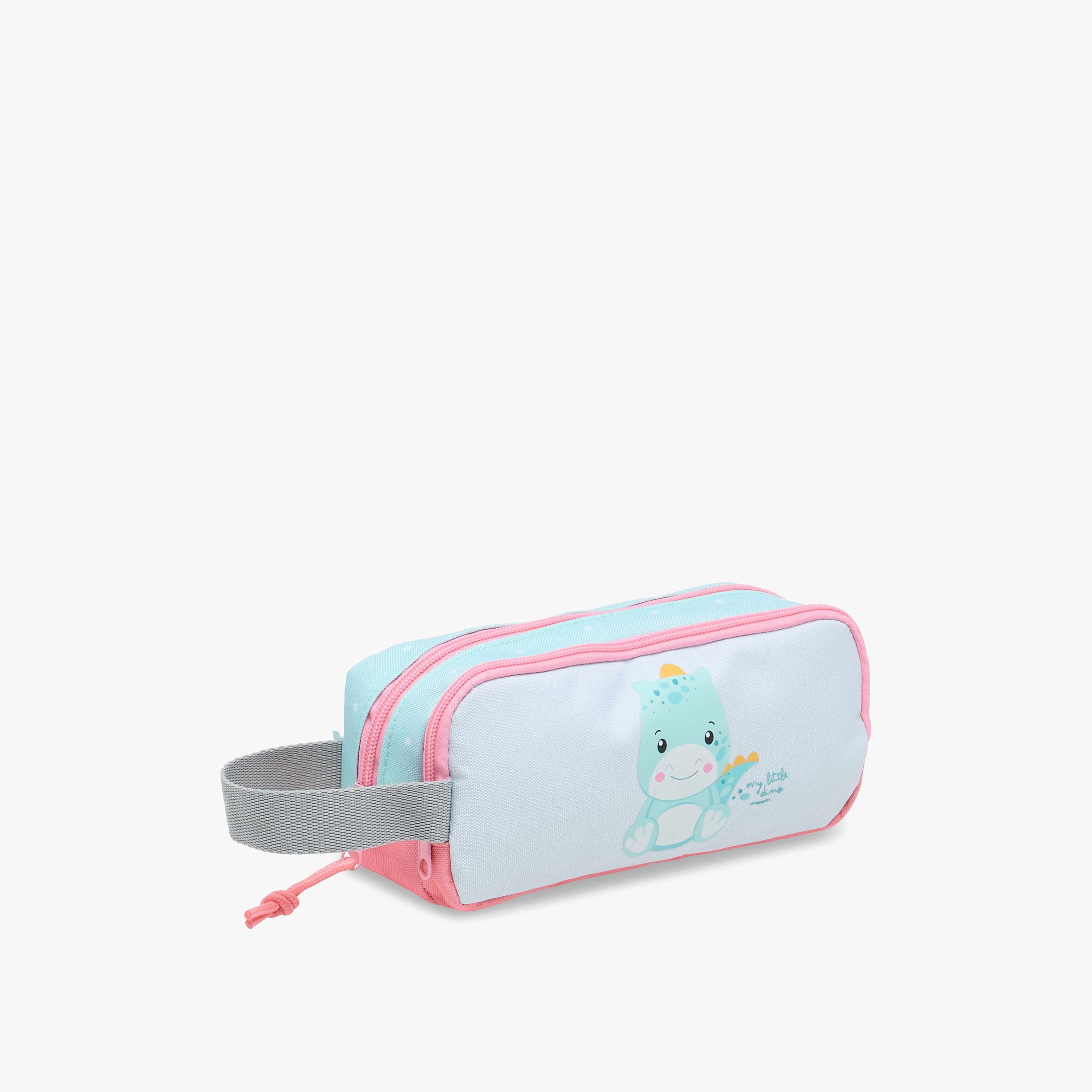 Movom Dinosaur Print 2-Compartment Pencil Pouch with Zip Closure-school-stationery-pencilcases-image-3