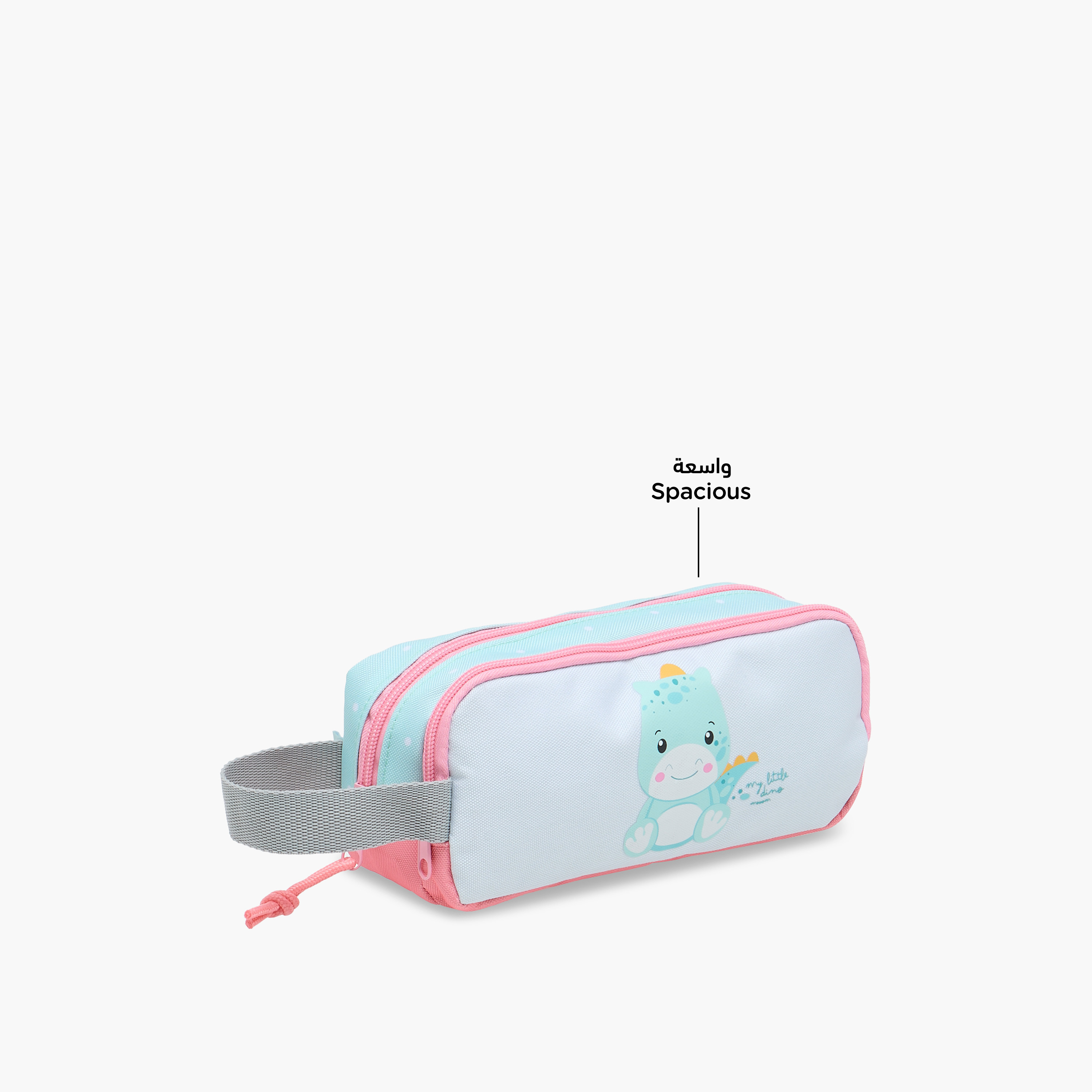 Movom Dinosaur Print 2-Compartment Pencil Pouch with Zip Closure-school-stationery-pencilcases-image-6