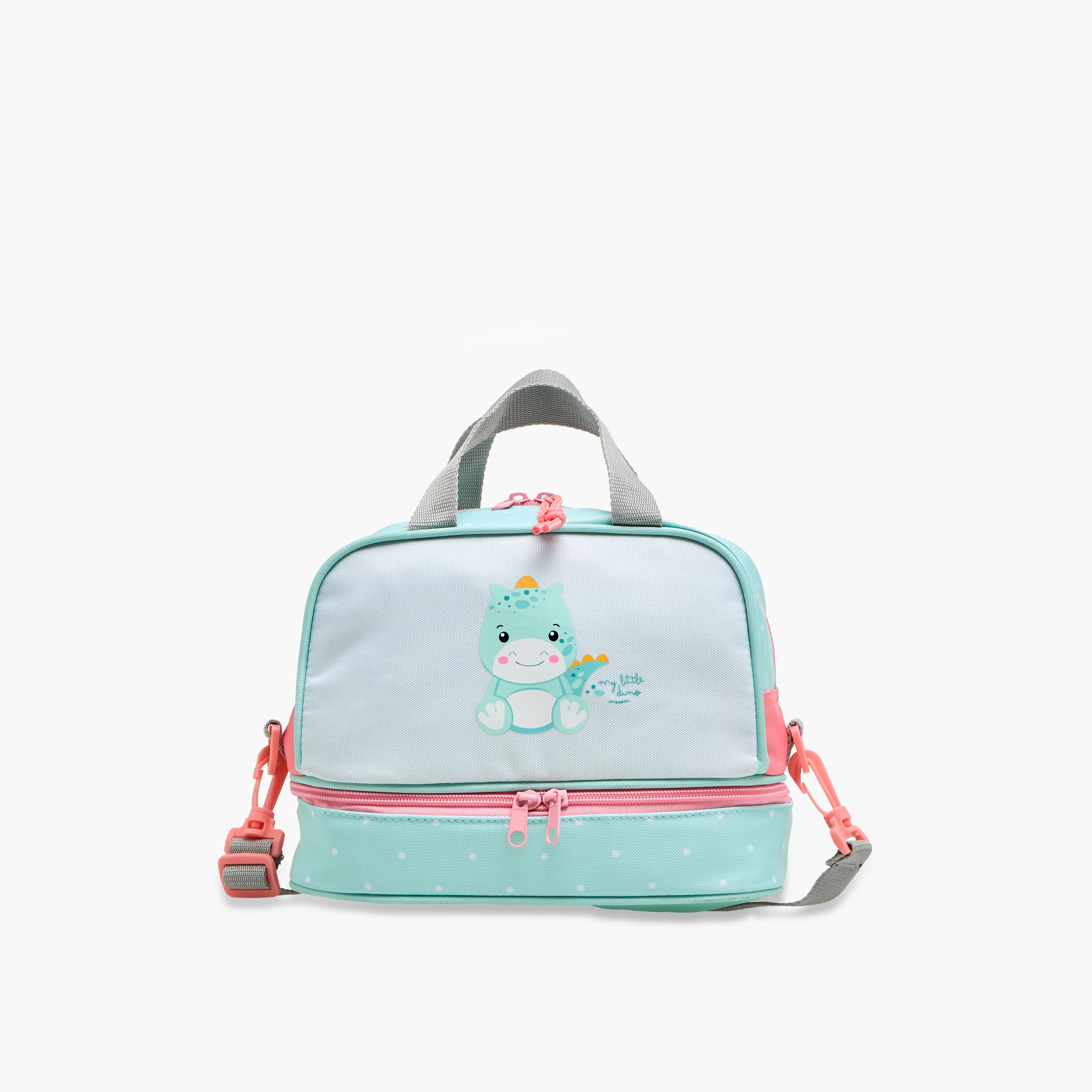 Movom Dinosaur Print Double Layer Lunch Bag with Zip Closure-school-lunchessentials-lunchbags-image-1