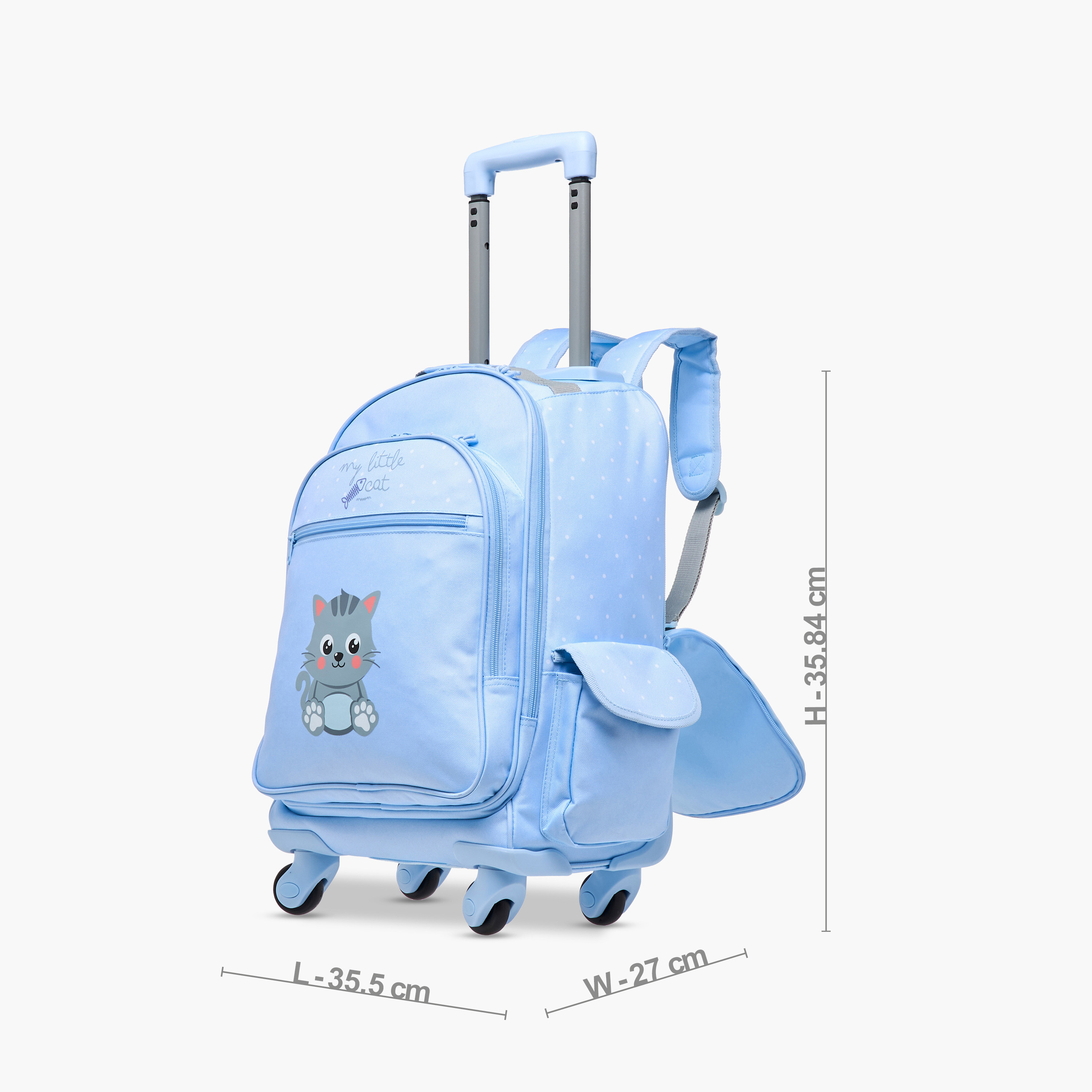 Movom Printed Convertible Trolley Backpack with Retractable Handle - 17 inches-school-bagsandbackpacks-trolleybags-image-3