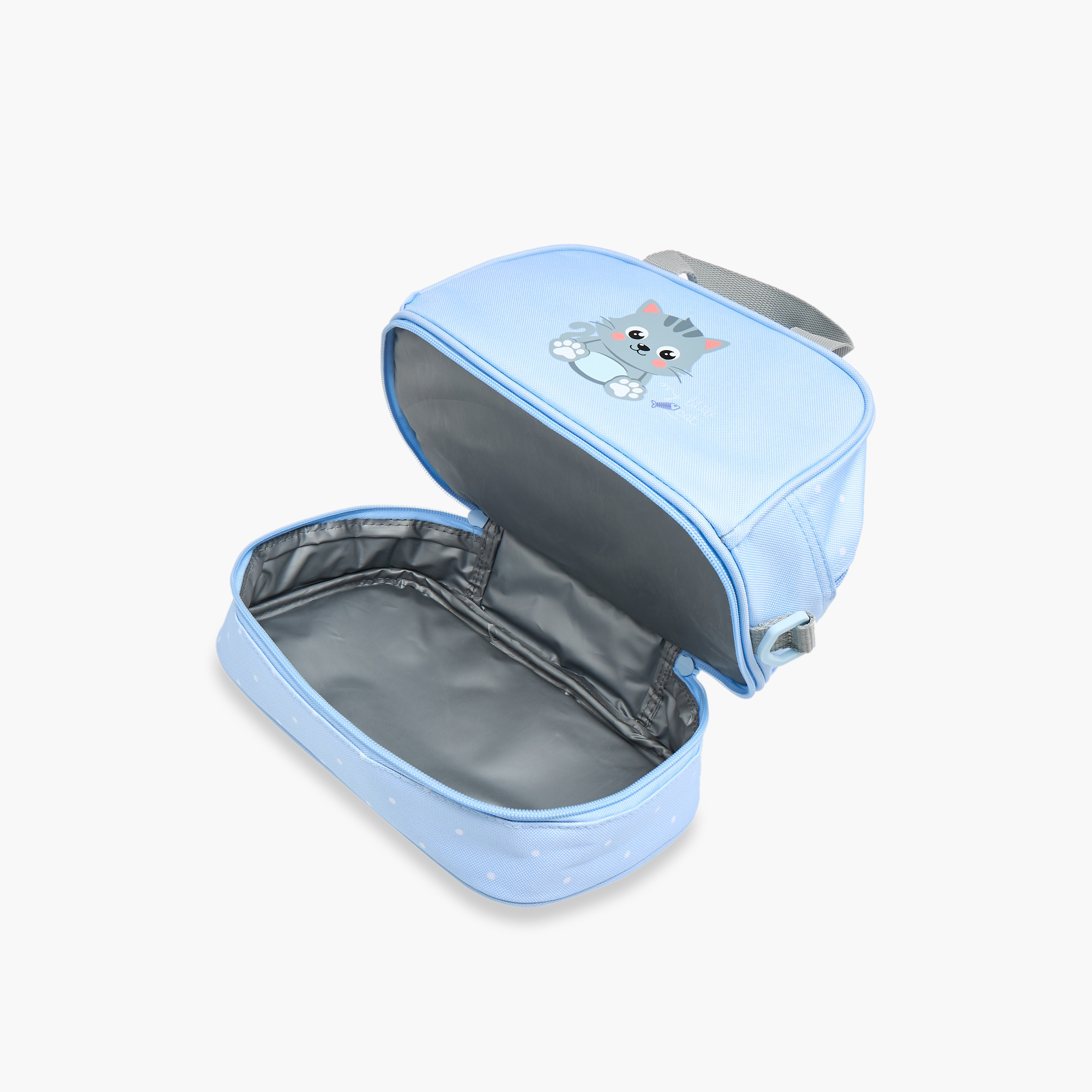 شنطة غداء مزدوجة الطبقة بطبعات قطة وسحاب إغلاق من موفوم-school-lunchessentials-lunchbags-image-1