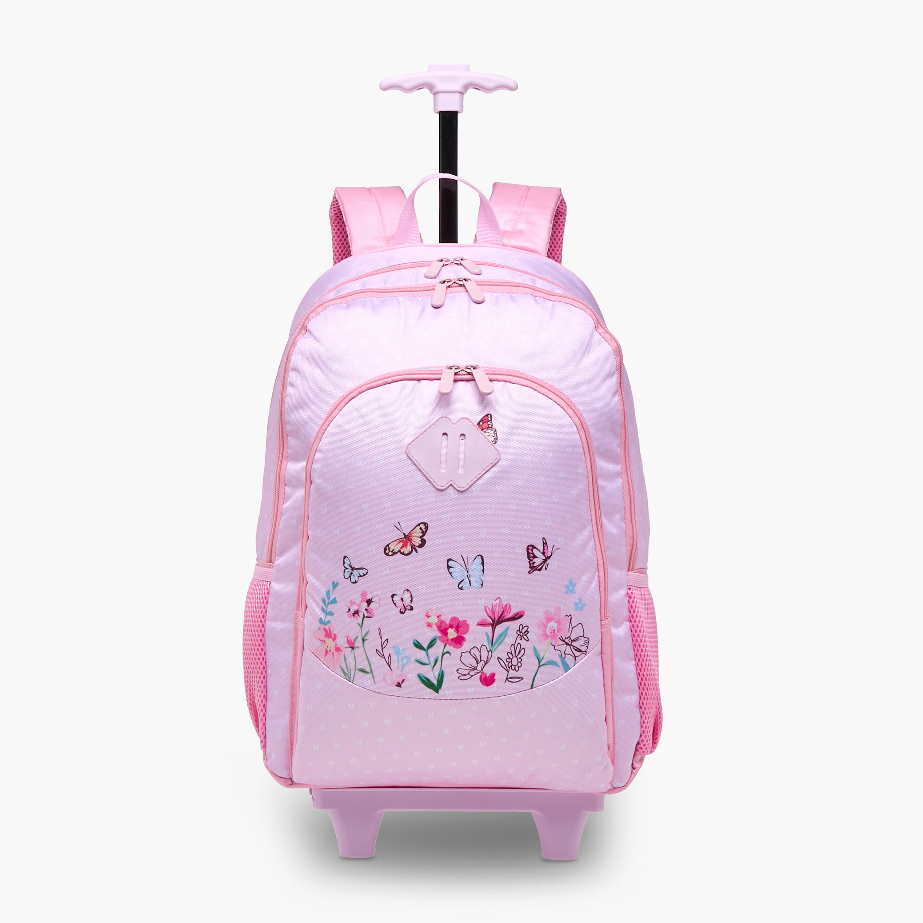 طقم شنطة ترولي مدرسية 3 قطع للبنات 8-13 سنة مع شنطة غداء ومقلمة بطبعات من جونيورز-school-bagsandbackpacks-trolleybags-image-4