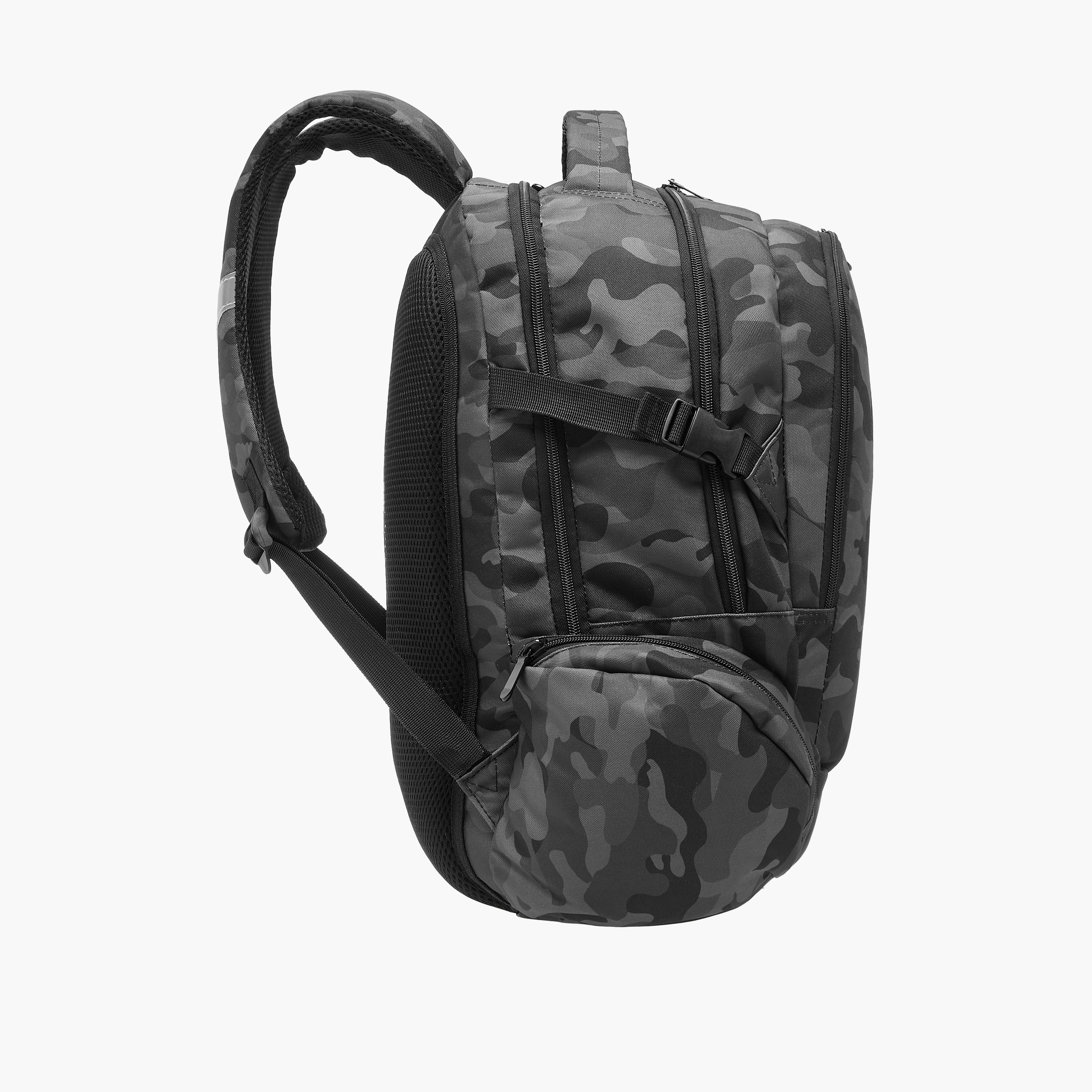 Juniors Camo Print Backpack with Adjustable Straps and Zip Closure - 18 inches-school-bagsandbackpacks-backpacks-image-5