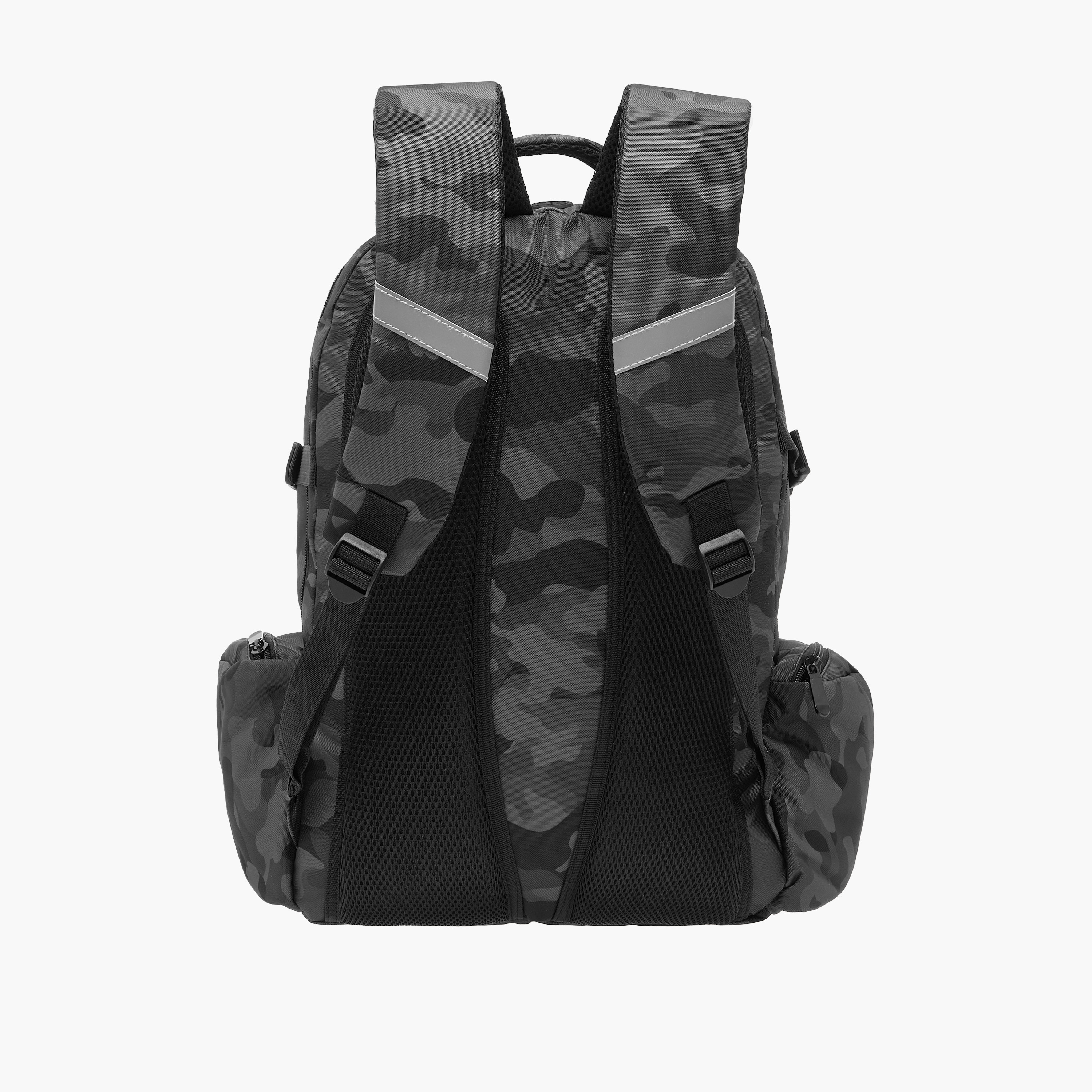 Juniors Camo Print Backpack with Adjustable Straps and Zip Closure - 18 inches-school-bagsandbackpacks-backpacks-image-6