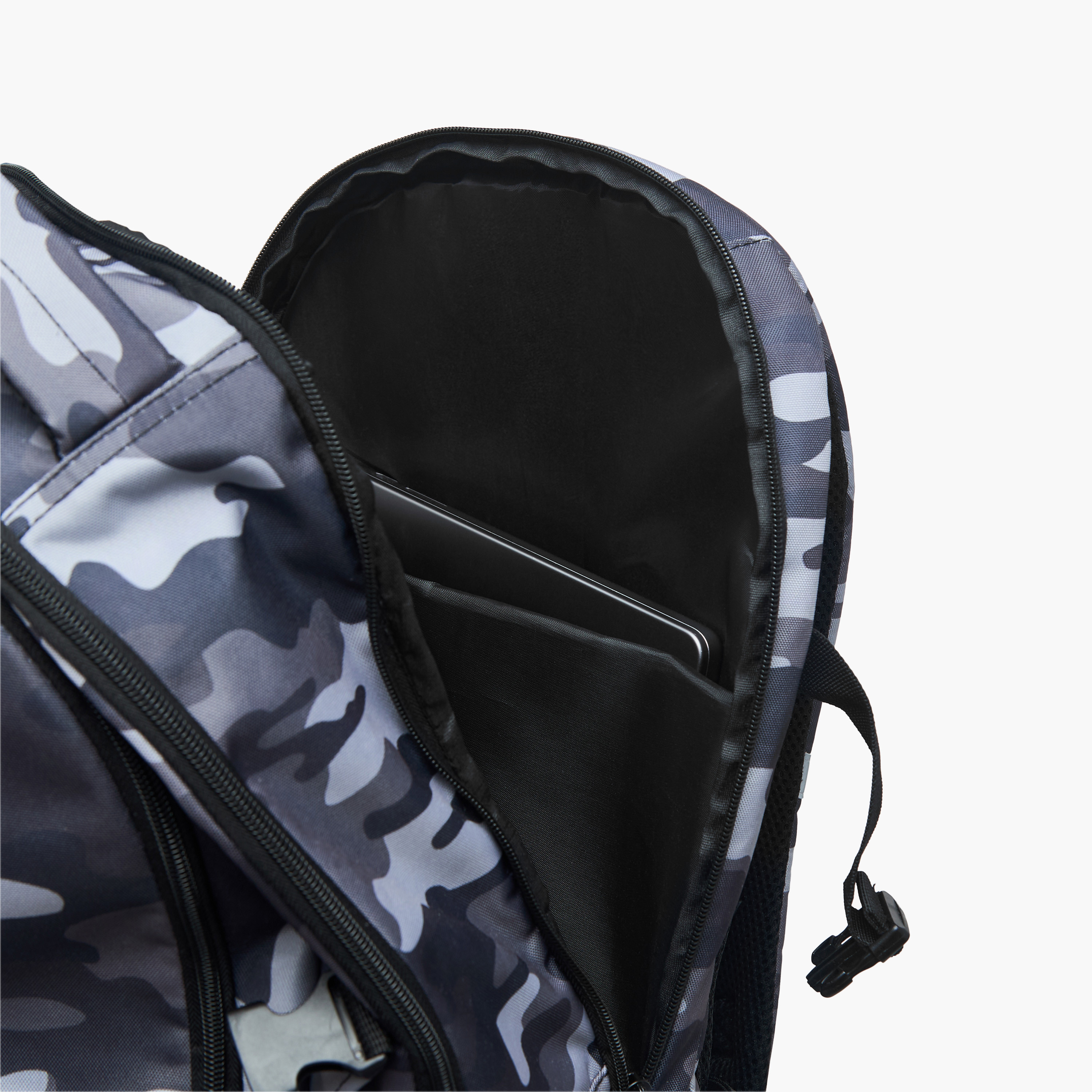 Juniors Camo Print Backpack with Adjustable Straps and Zip Closure - 18 inches-school-bagsandbackpacks-backpacks-image-12