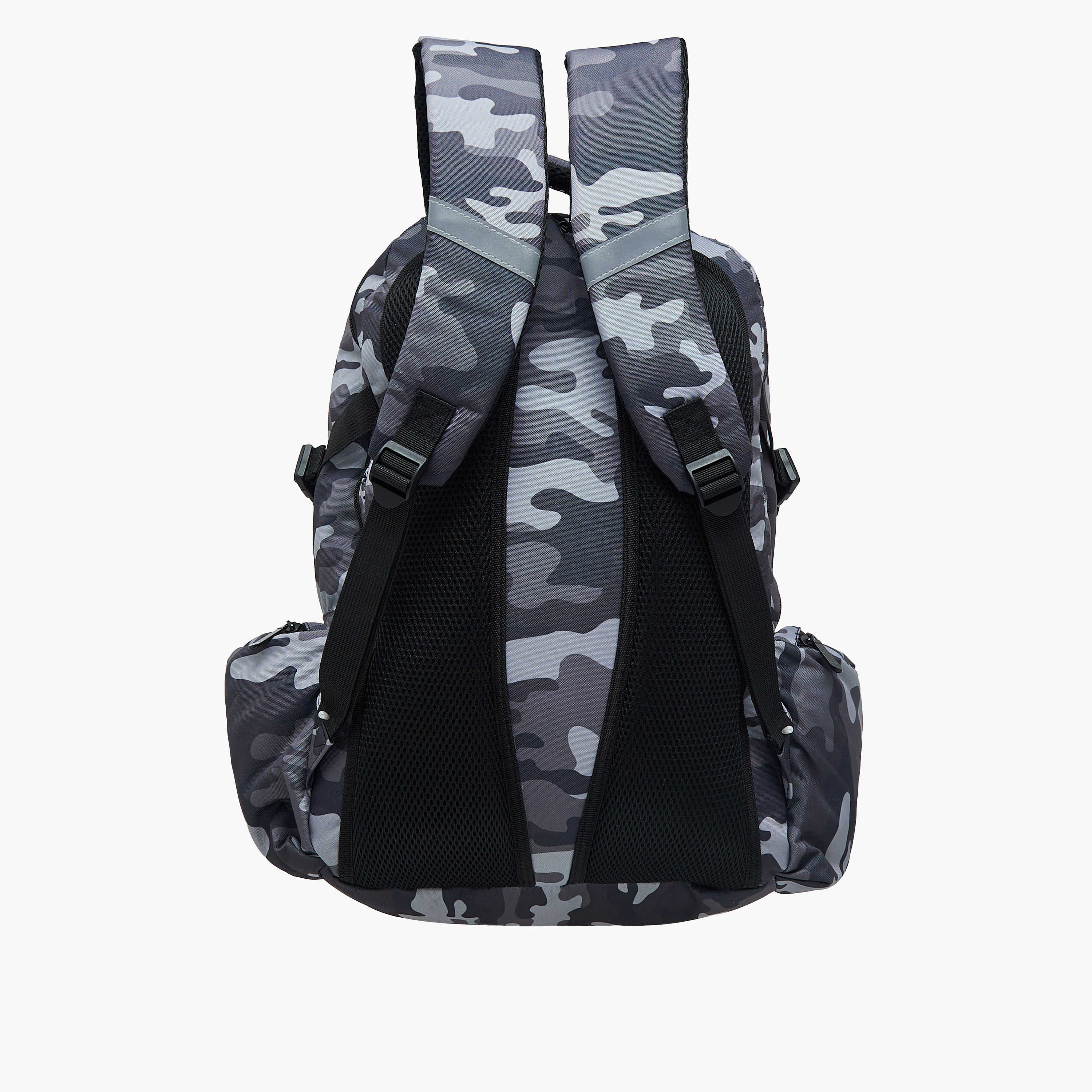 Juniors Camo Print Backpack with Adjustable Straps and Zip Closure - 18 inches-school-bagsandbackpacks-backpacks-image-6