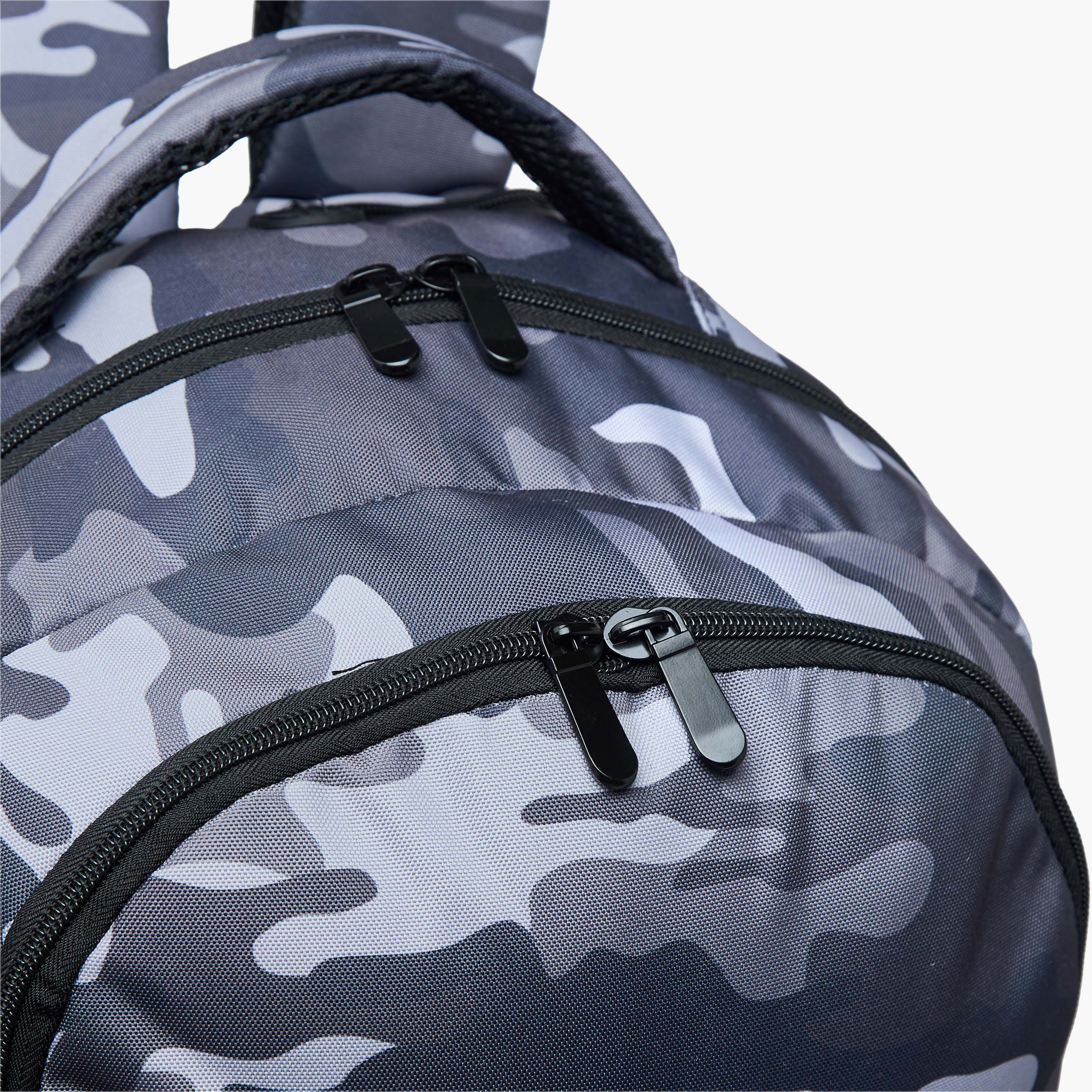 Juniors Camo Print Backpack with Adjustable Straps and Zip Closure - 18 inches-school-bagsandbackpacks-backpacks-image-7