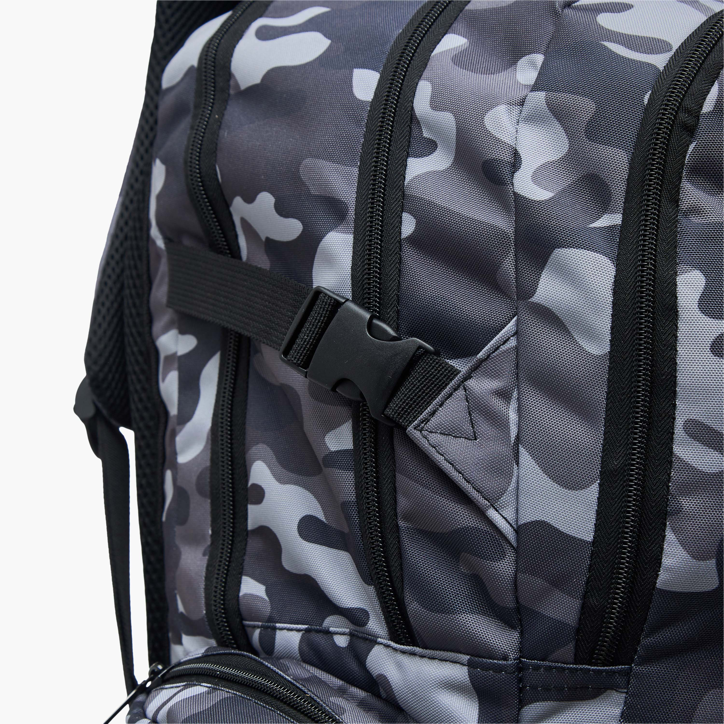 Juniors Camo Print Backpack with Adjustable Straps and Zip Closure - 18 inches-school-bagsandbackpacks-backpacks-image-8
