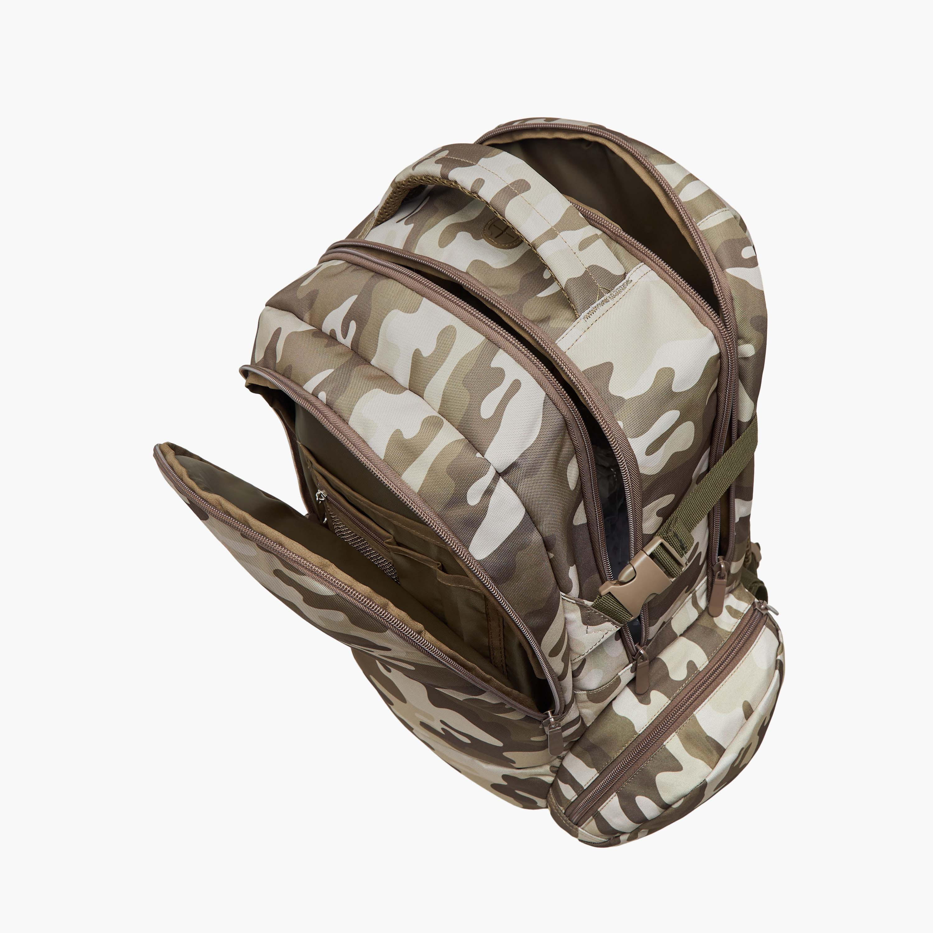 Juniors Camo Print Backpack with Adjustable Straps and Zip Closure - 18 inches-school-bagsandbackpacks-backpacks-image-12