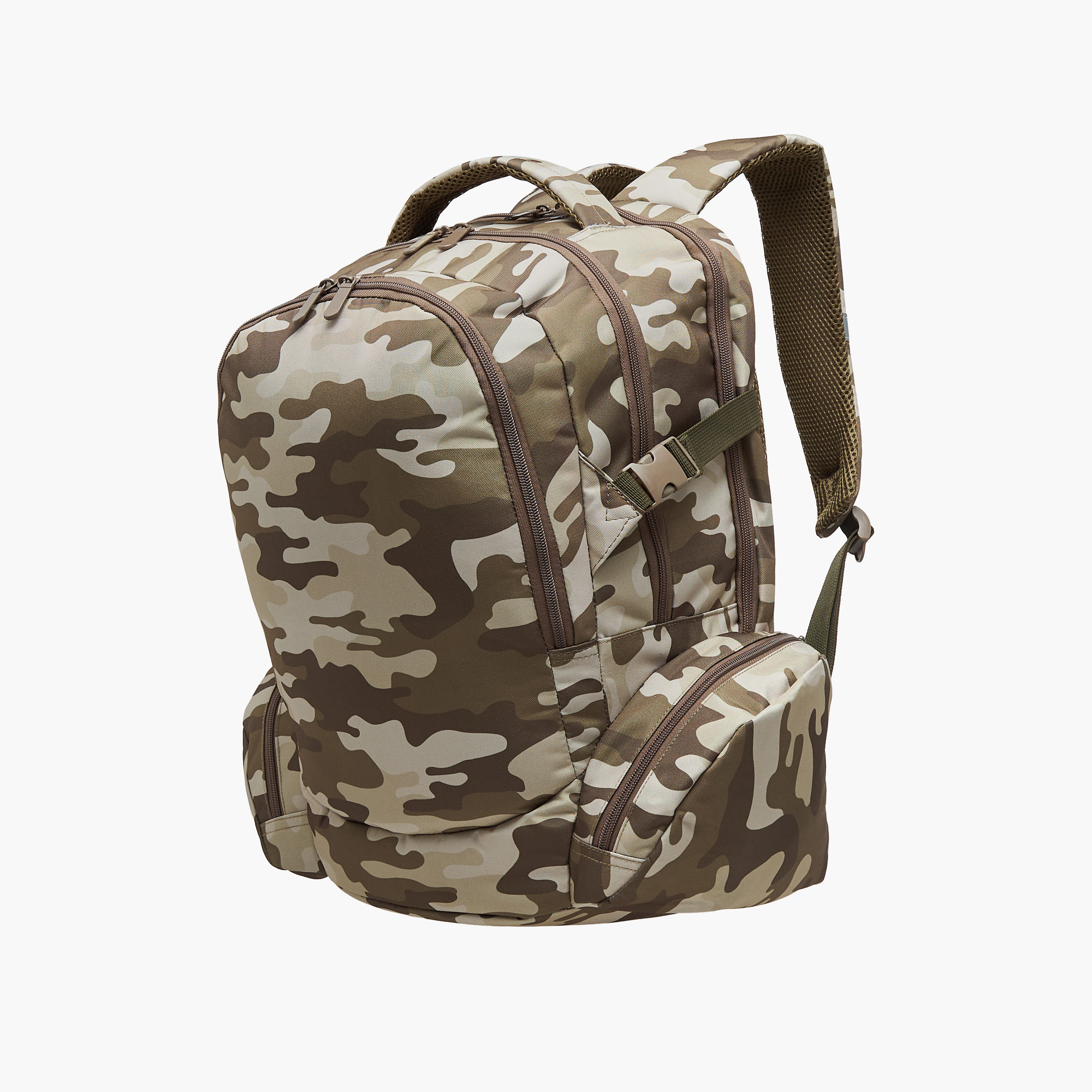 Juniors Camo Print Backpack with Adjustable Straps and Zip Closure - 18 inches-school-bagsandbackpacks-backpacks-image-4