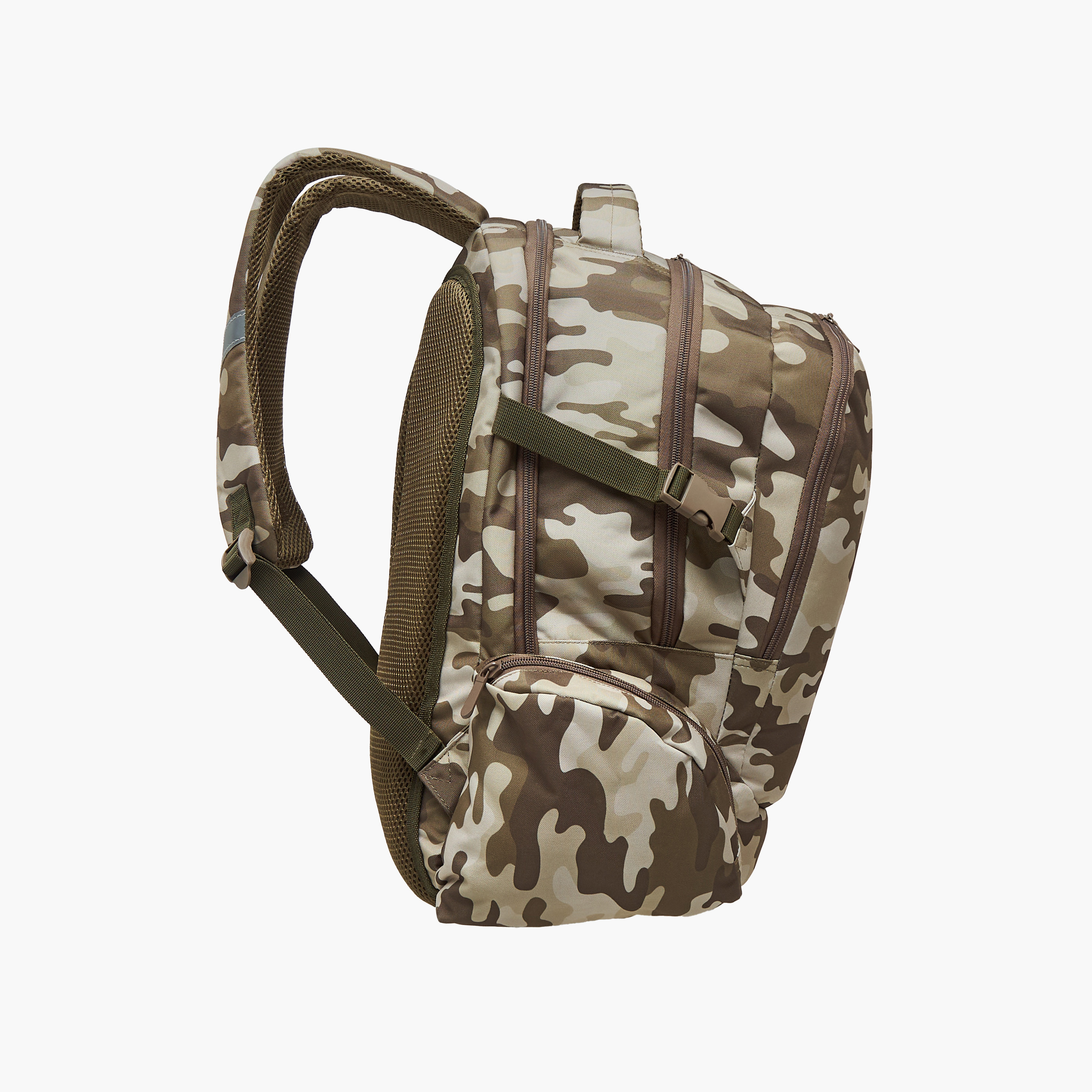Juniors Camo Print Backpack with Adjustable Straps and Zip Closure - 18 inches-school-bagsandbackpacks-backpacks-image-5