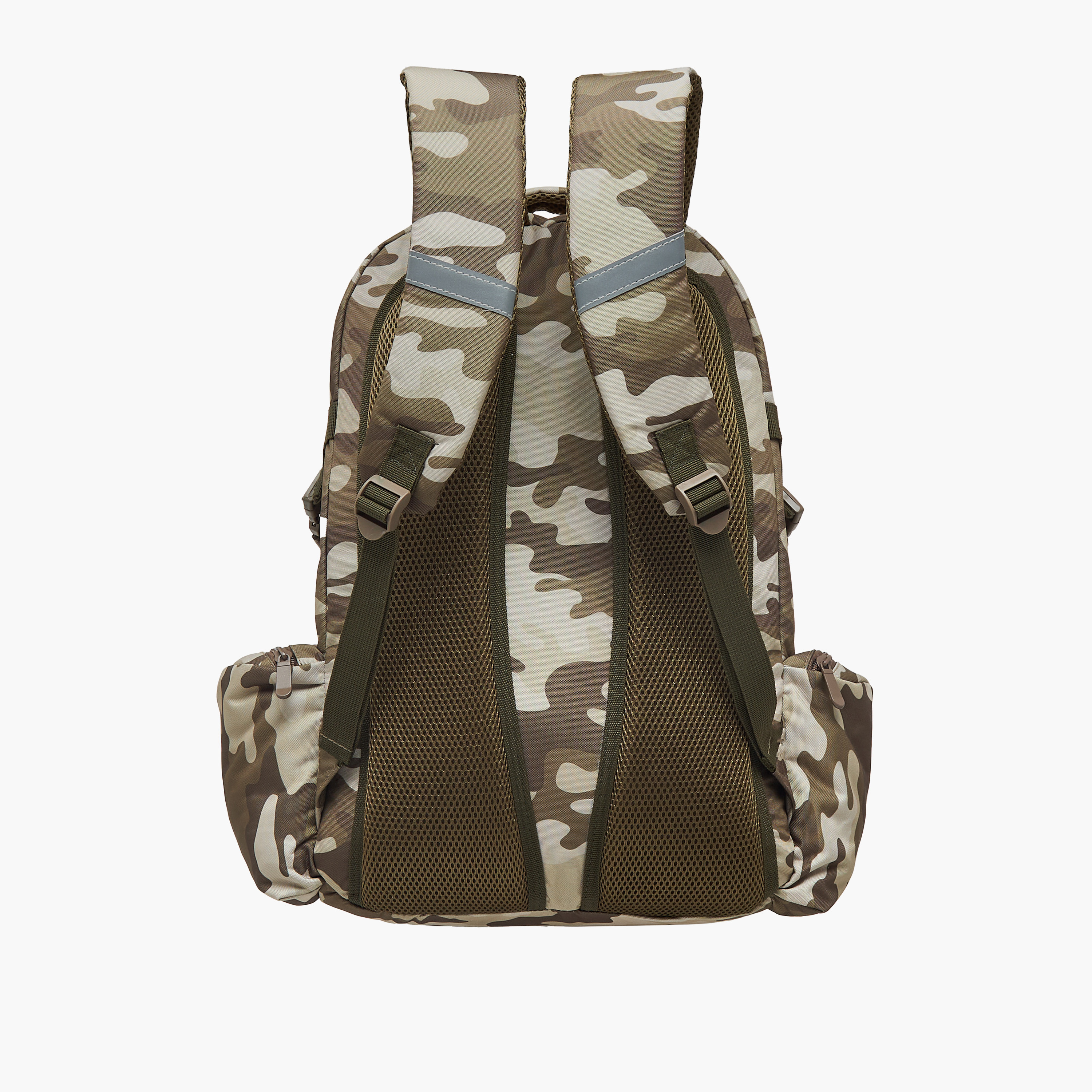 Juniors Camo Print Backpack with Adjustable Straps and Zip Closure - 18 inches-school-bagsandbackpacks-backpacks-image-6