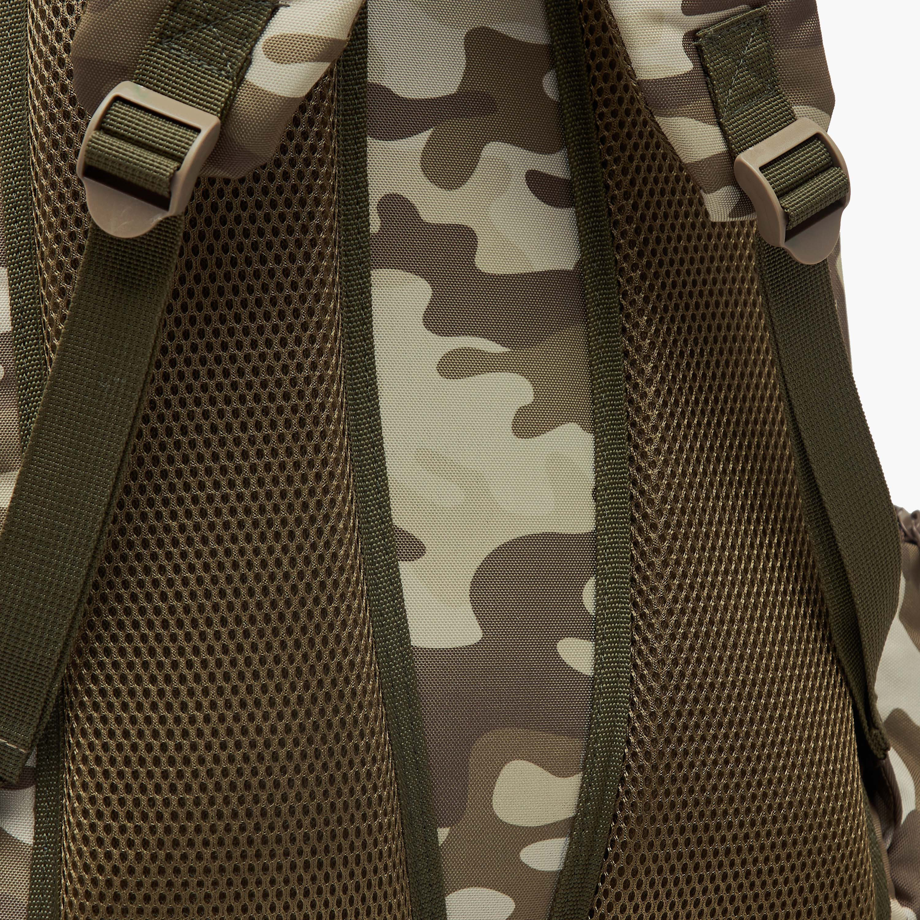Juniors Camo Print Backpack with Adjustable Straps and Zip Closure - 18 inches-school-bagsandbackpacks-backpacks-image-9