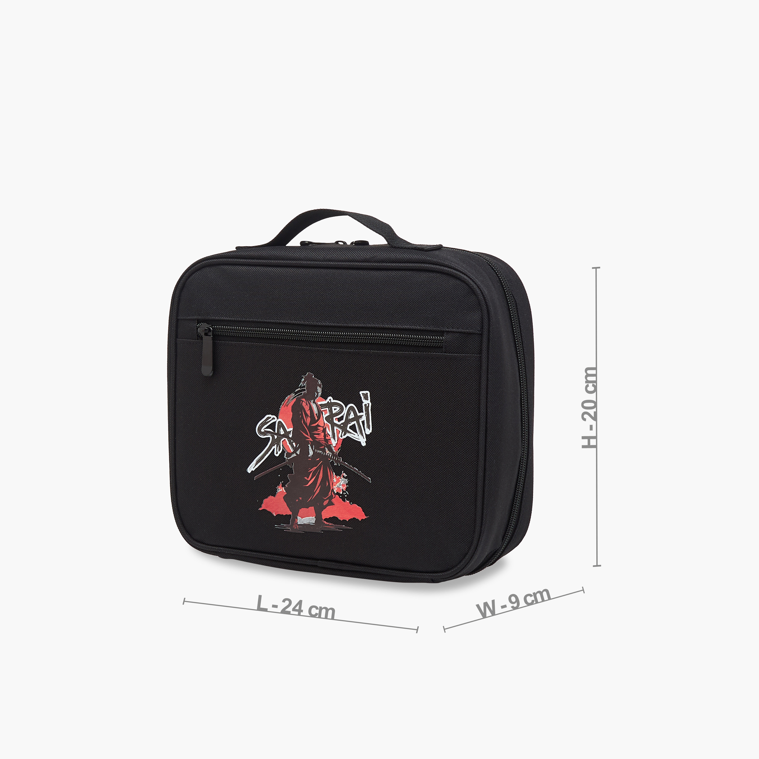 Juniors Samurai Print Lunch Bag with Zip Closure-school-lunchessentials-lunchbags-image-2