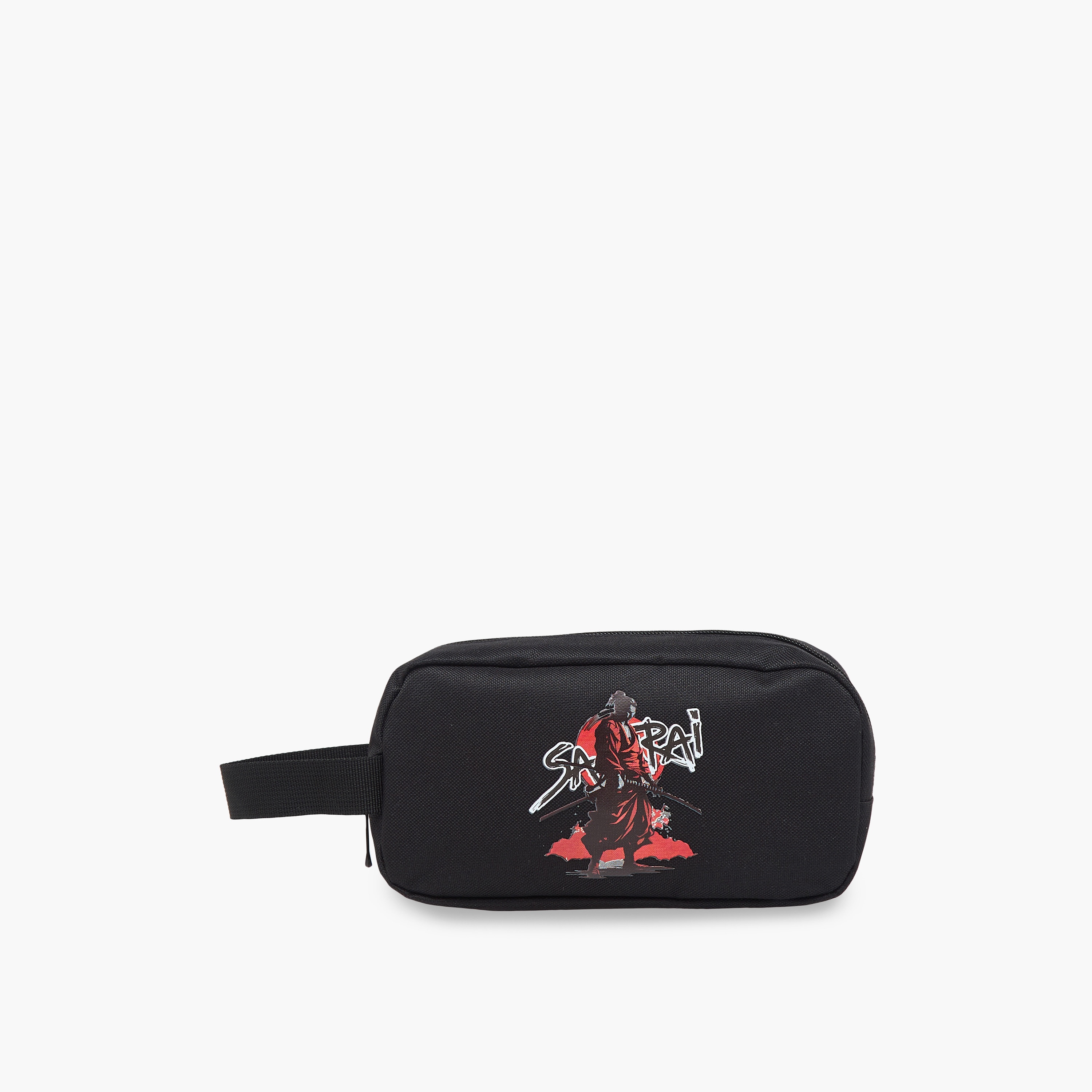 Juniors Samurai Print Pencil Pouch with Zip Closure-school-stationery-pencilcases-image-1