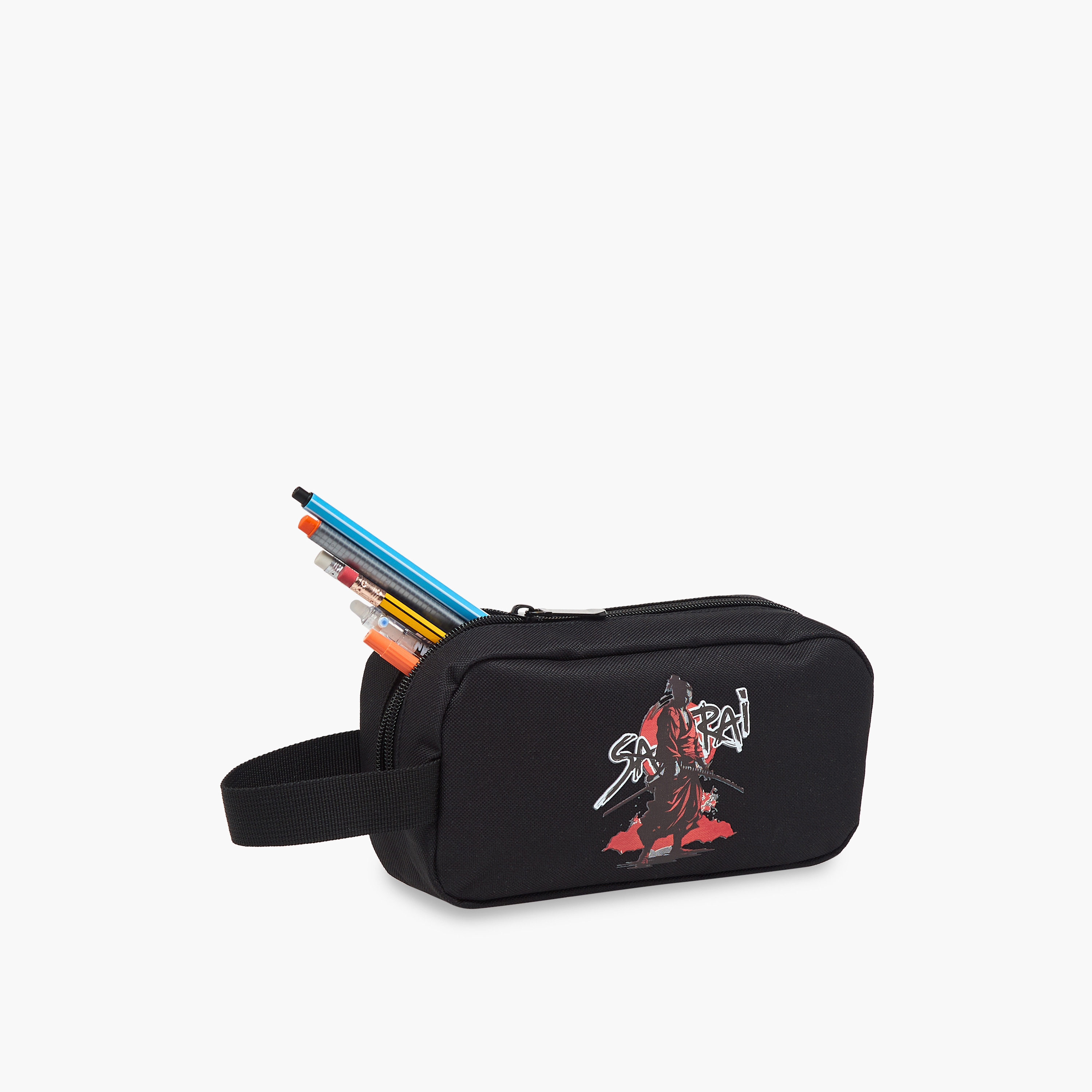 Juniors Samurai Print Pencil Pouch with Zip Closure-school-stationery-pencilcases-image-4