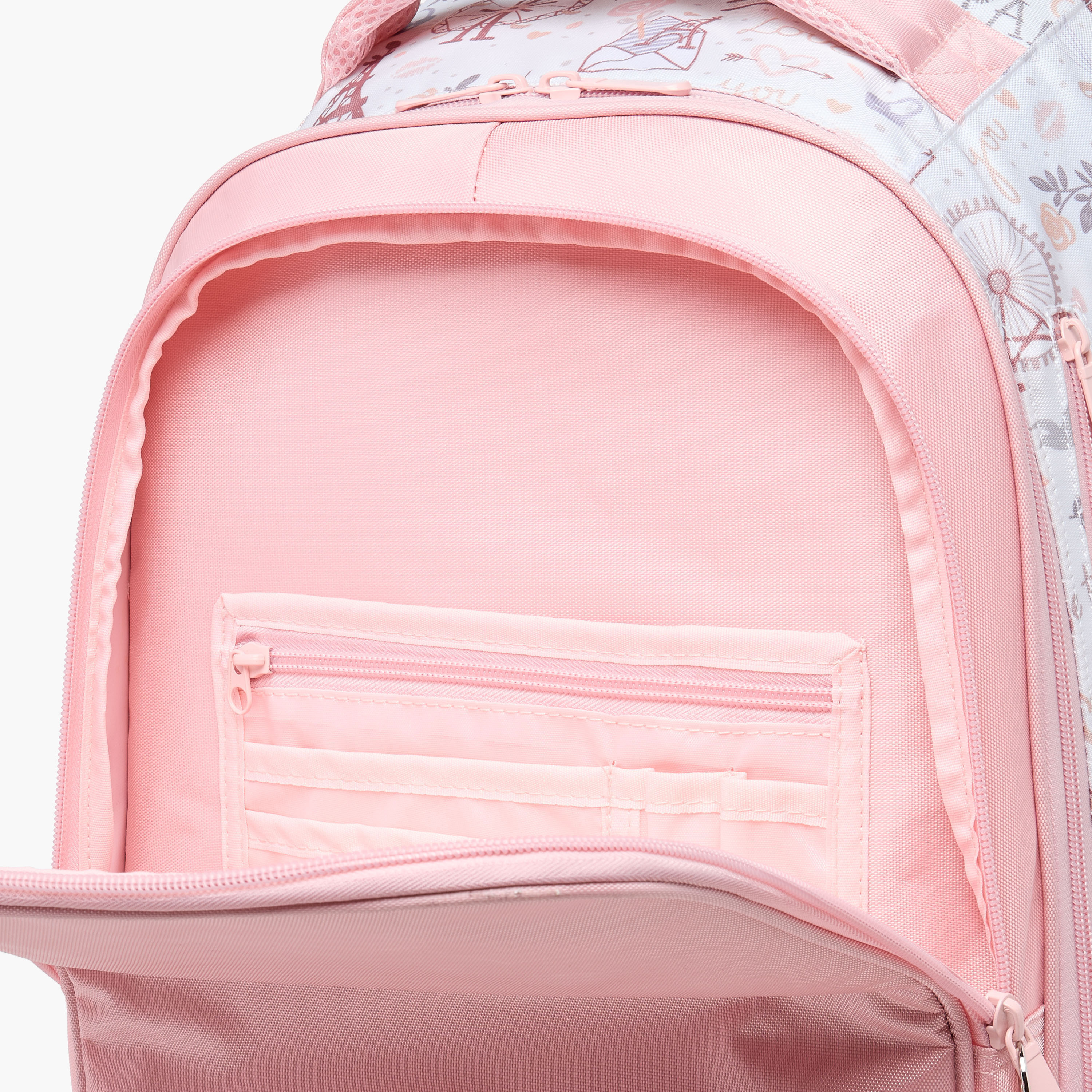 Juniors Paris Print Trolley Bag with Retractable Handle and Zip Closure - 18 inches-school-bagsandbackpacks-trolleybags-image-16