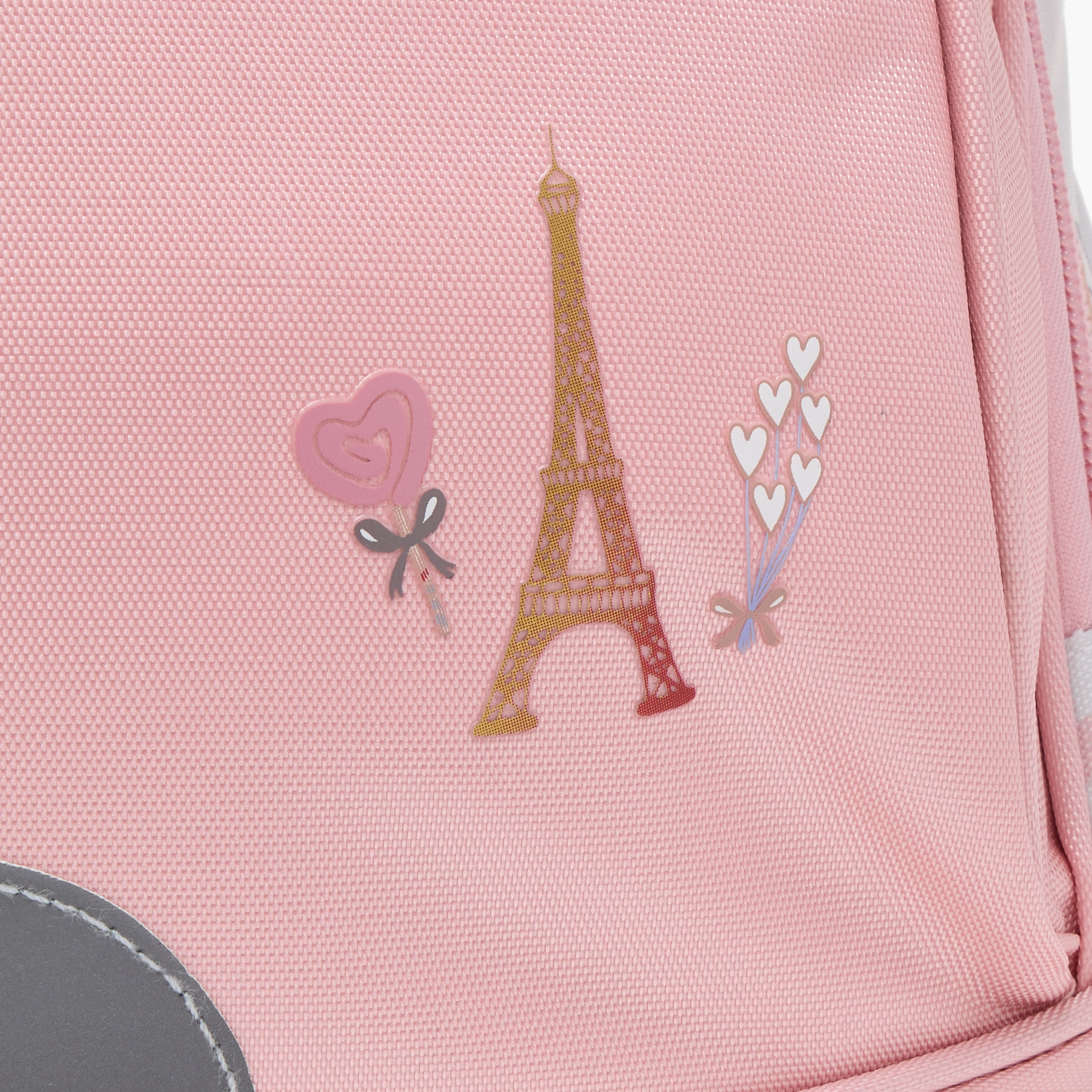 Juniors Paris Print Trolley Bag with Retractable Handle and Zip Closure - 18 inches-school-bagsandbackpacks-trolleybags-image-12