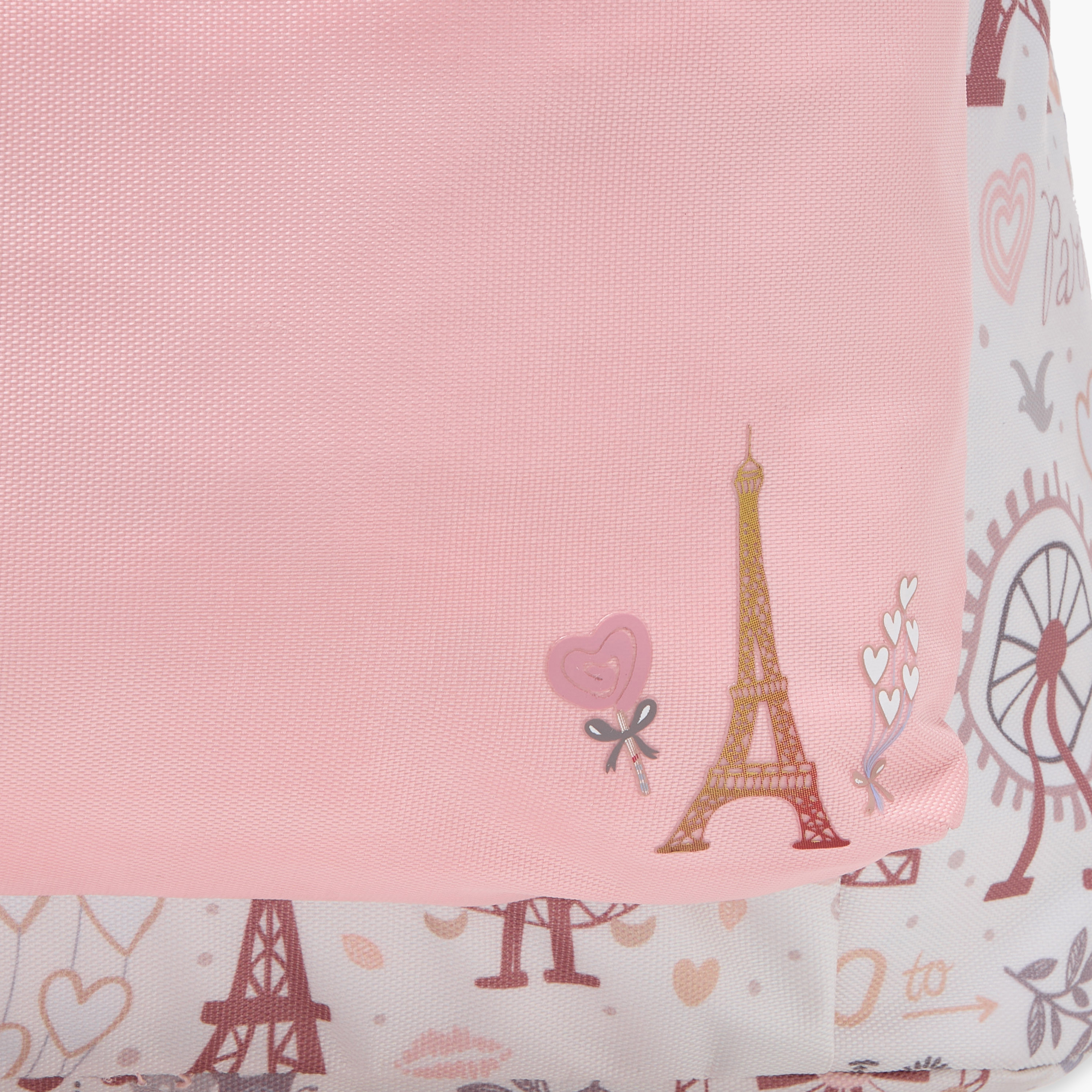 Juniors Paris Print Backpack with Adjustable Straps and Zip Closure - 18 inches-school-bagsandbackpacks-backpacks-image-8