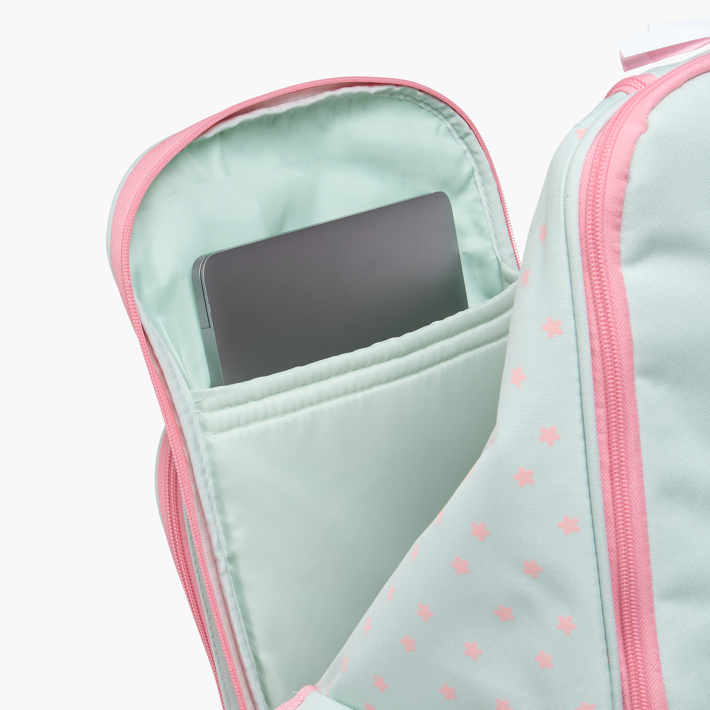 Juniors Butterfly Print Trolley Backpack with Retractable Handle and Zip Closure - 18 Inches-school-bagsandbackpacks-trolleybags-image-15