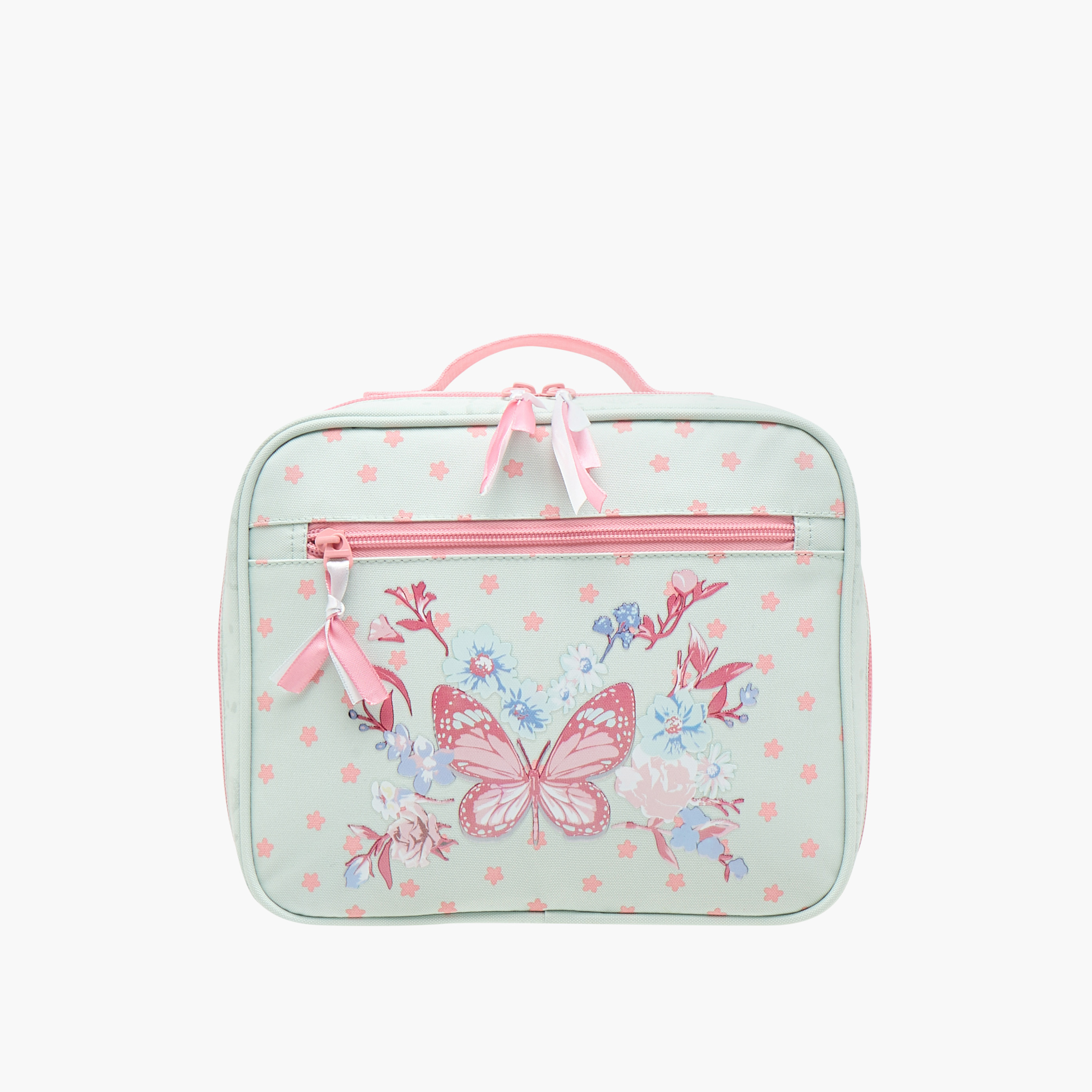 شنطة غداء بطبعات فراشة مع سحاب إغلاق من جونيورز-school-lunchessentials-lunchbags-image-1