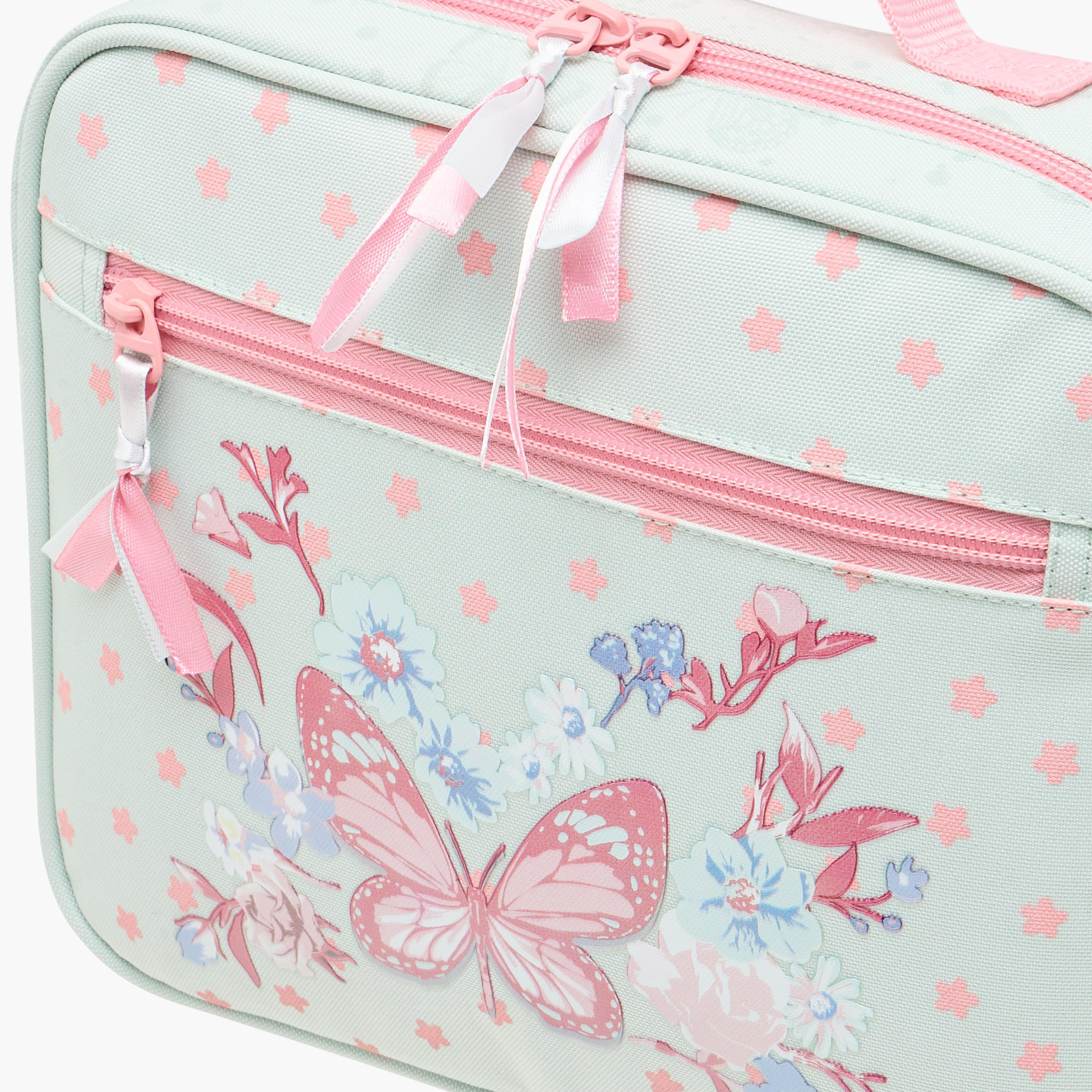 شنطة غداء بطبعات فراشة مع سحاب إغلاق من جونيورز-school-lunchessentials-lunchbags-image-5