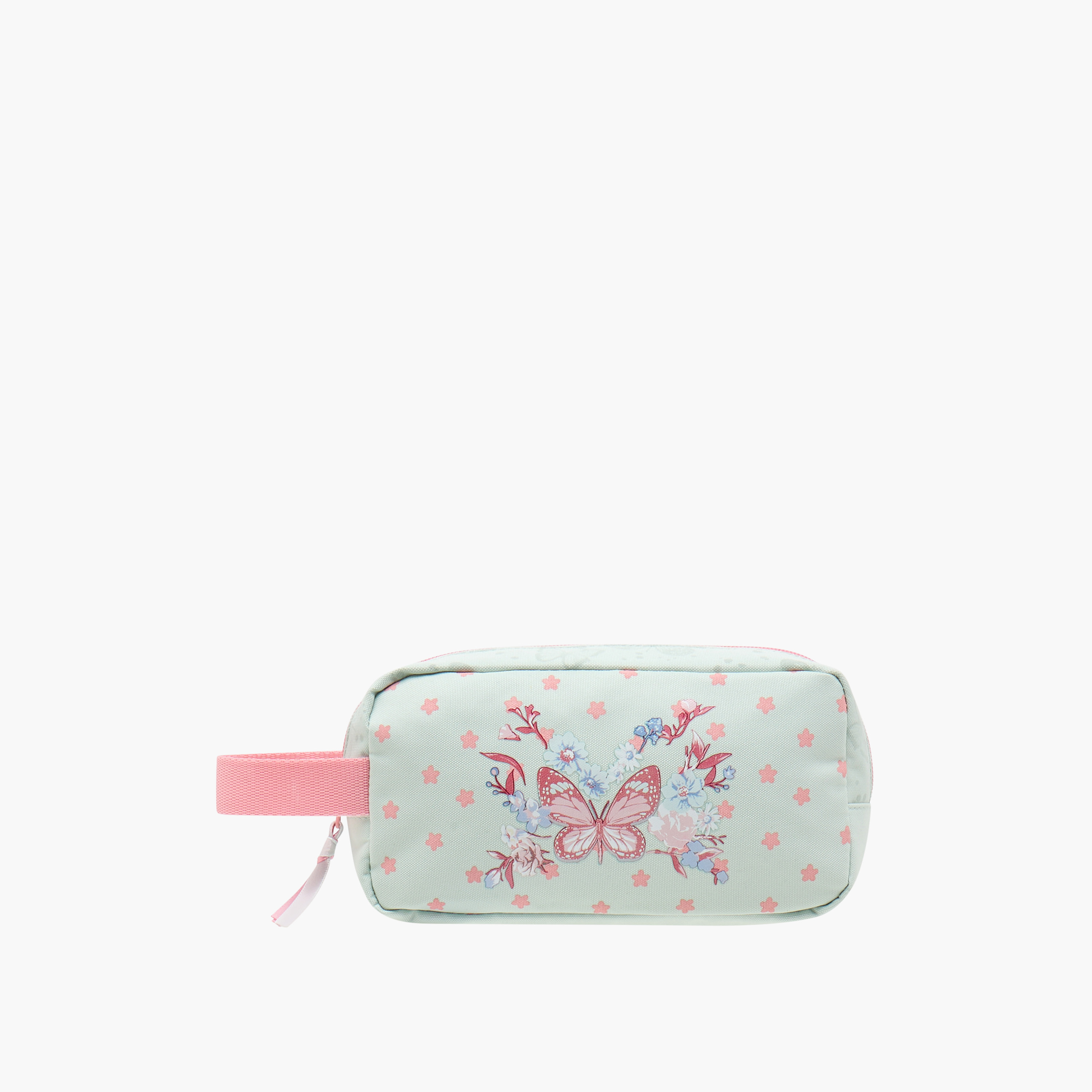 Juniors Butterfly Print Pencil Pouch with Zip Closure-school-stationery-pencilcases-image-1