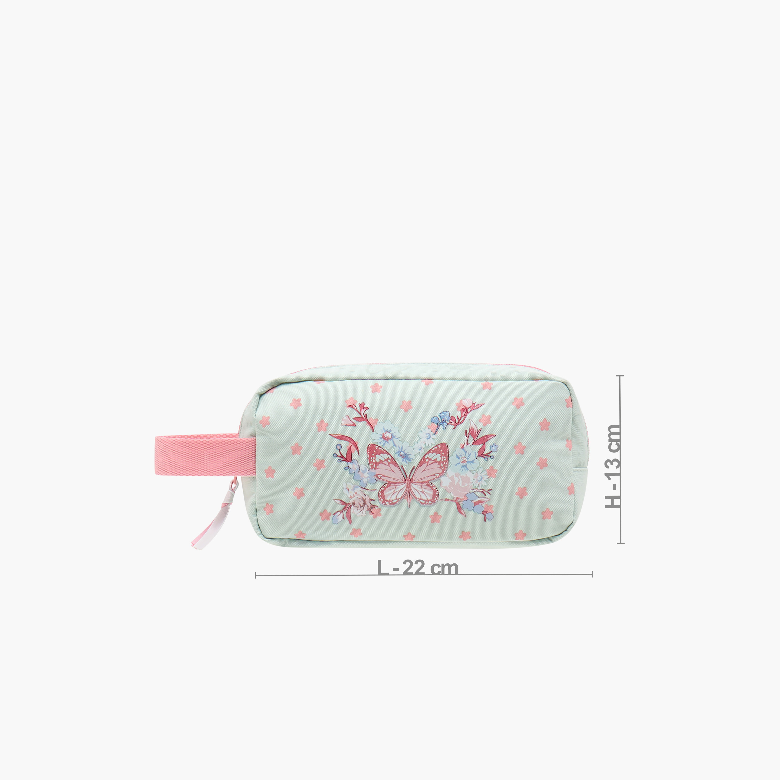 Juniors Butterfly Print Pencil Pouch with Zip Closure-school-stationery-pencilcases-image-2