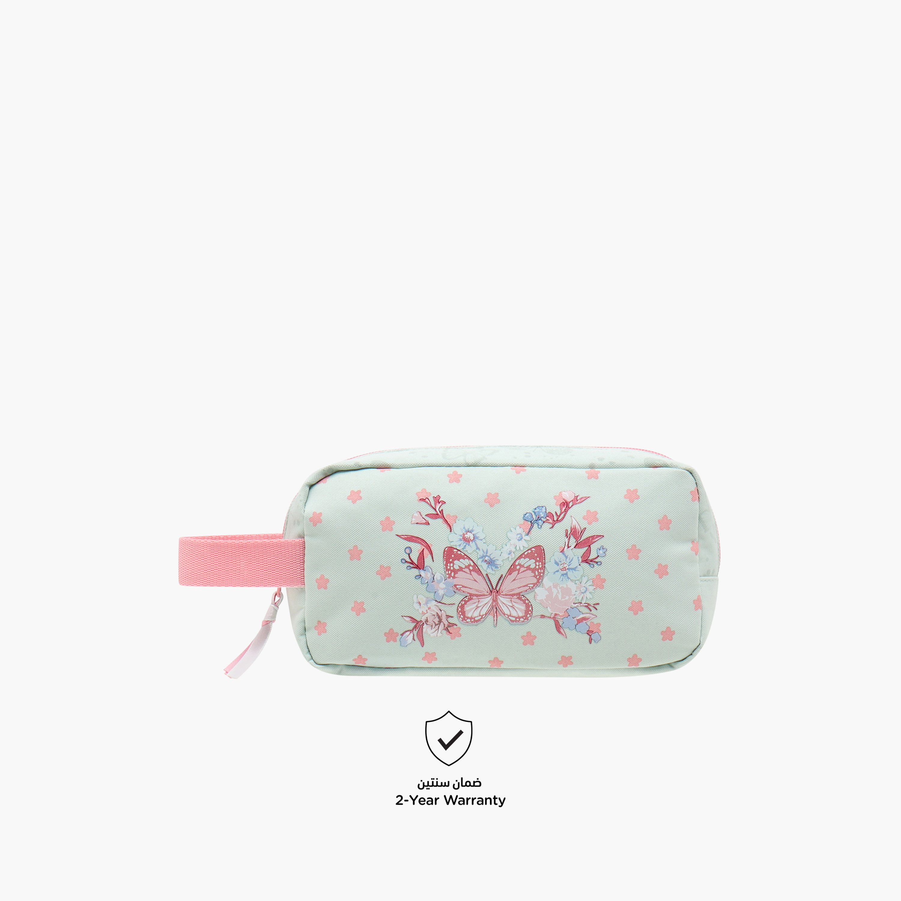 Juniors Butterfly Print Pencil Pouch with Zip Closure-school-stationery-pencilcases-image-4